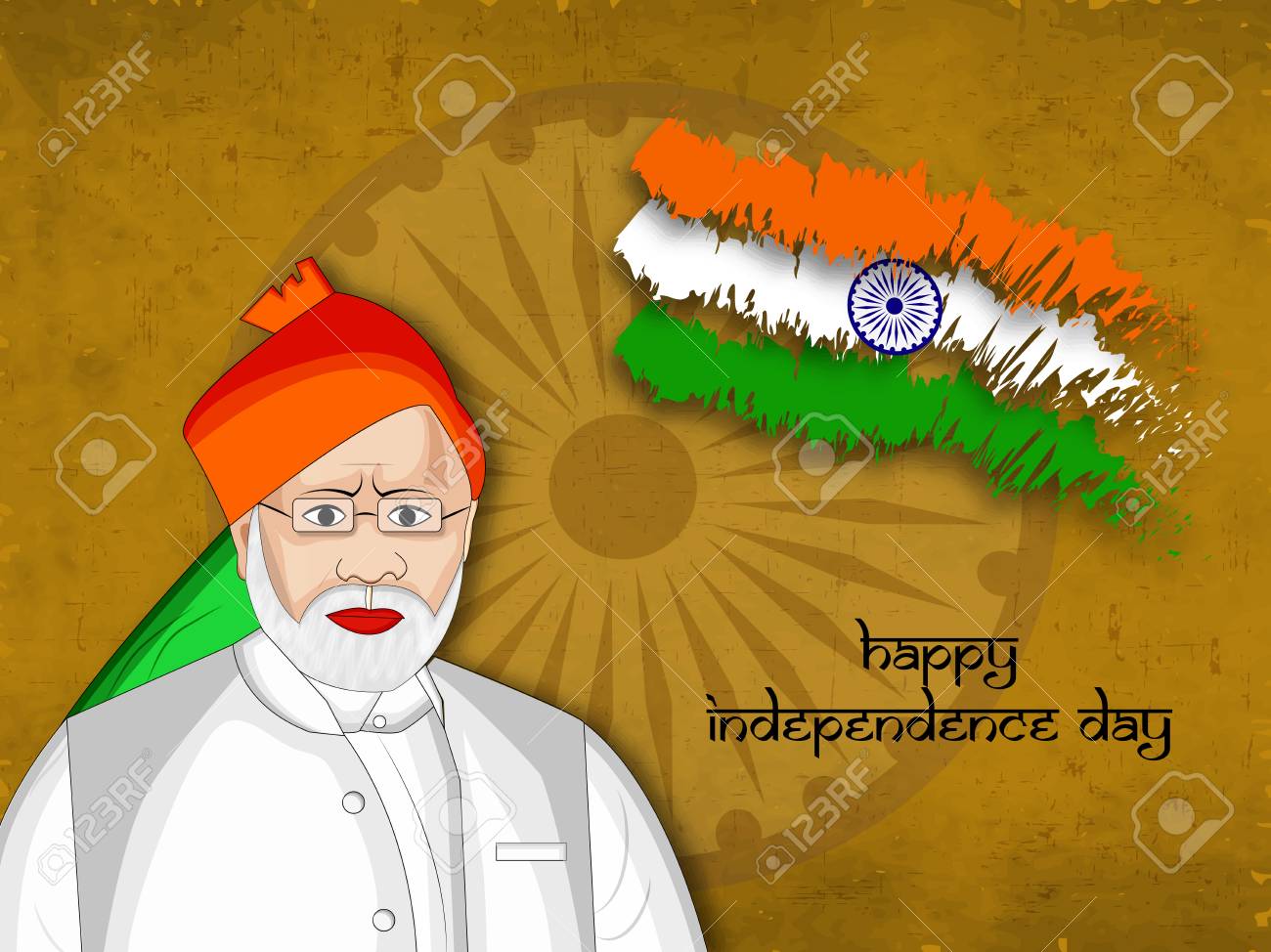 インド独立記念日の背景のイラスト素材 ベクタ Image