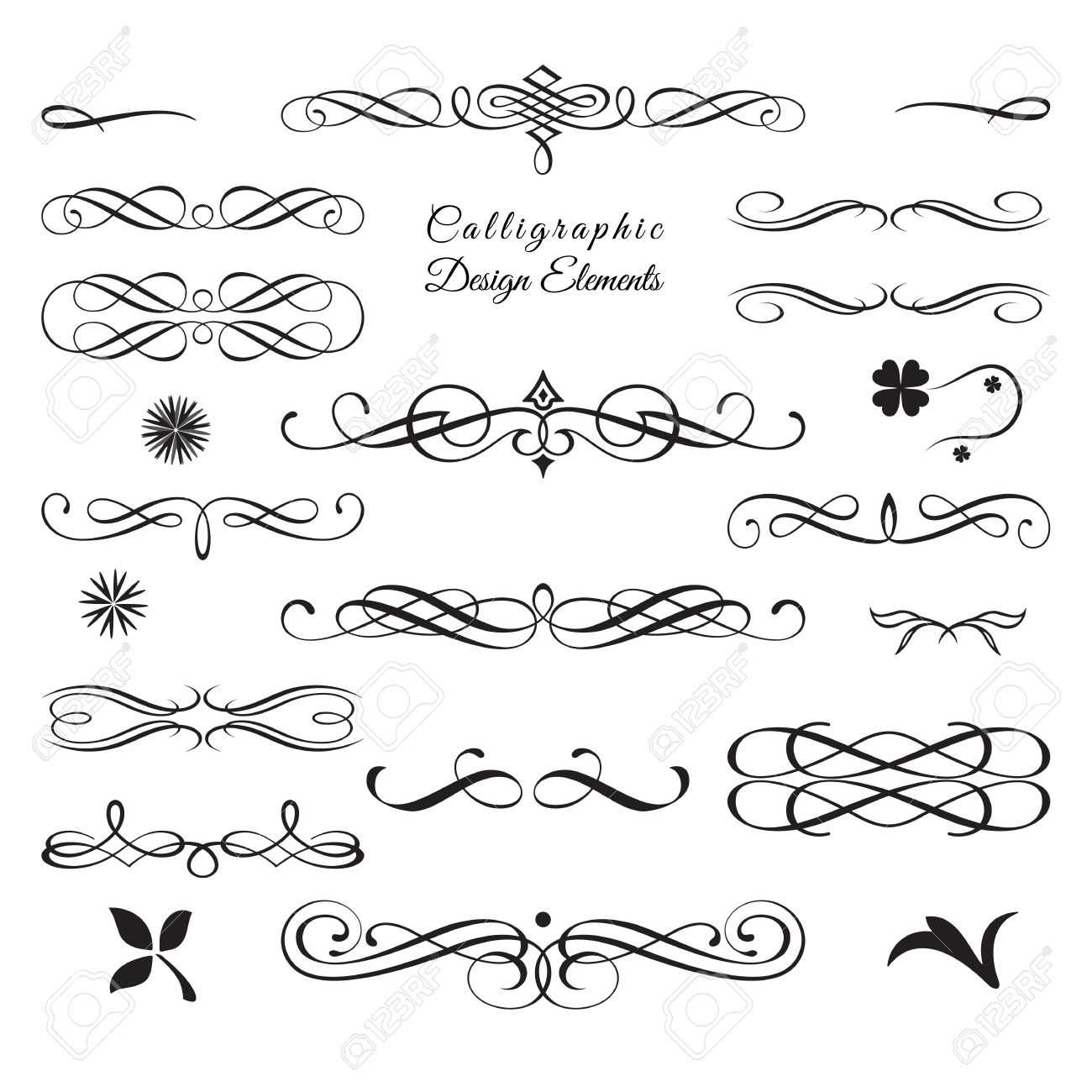 Collection Of Arabesque Decorative Elements 2 Royalty Free Cliparts Vectors And Stock Illustration Image