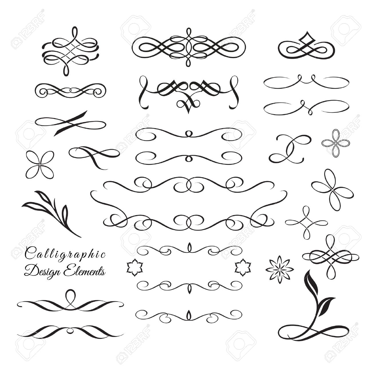 Collection Of Arabesque Decorative Elements 3 Royalty Free Cliparts Vectors And Stock Illustration Image
