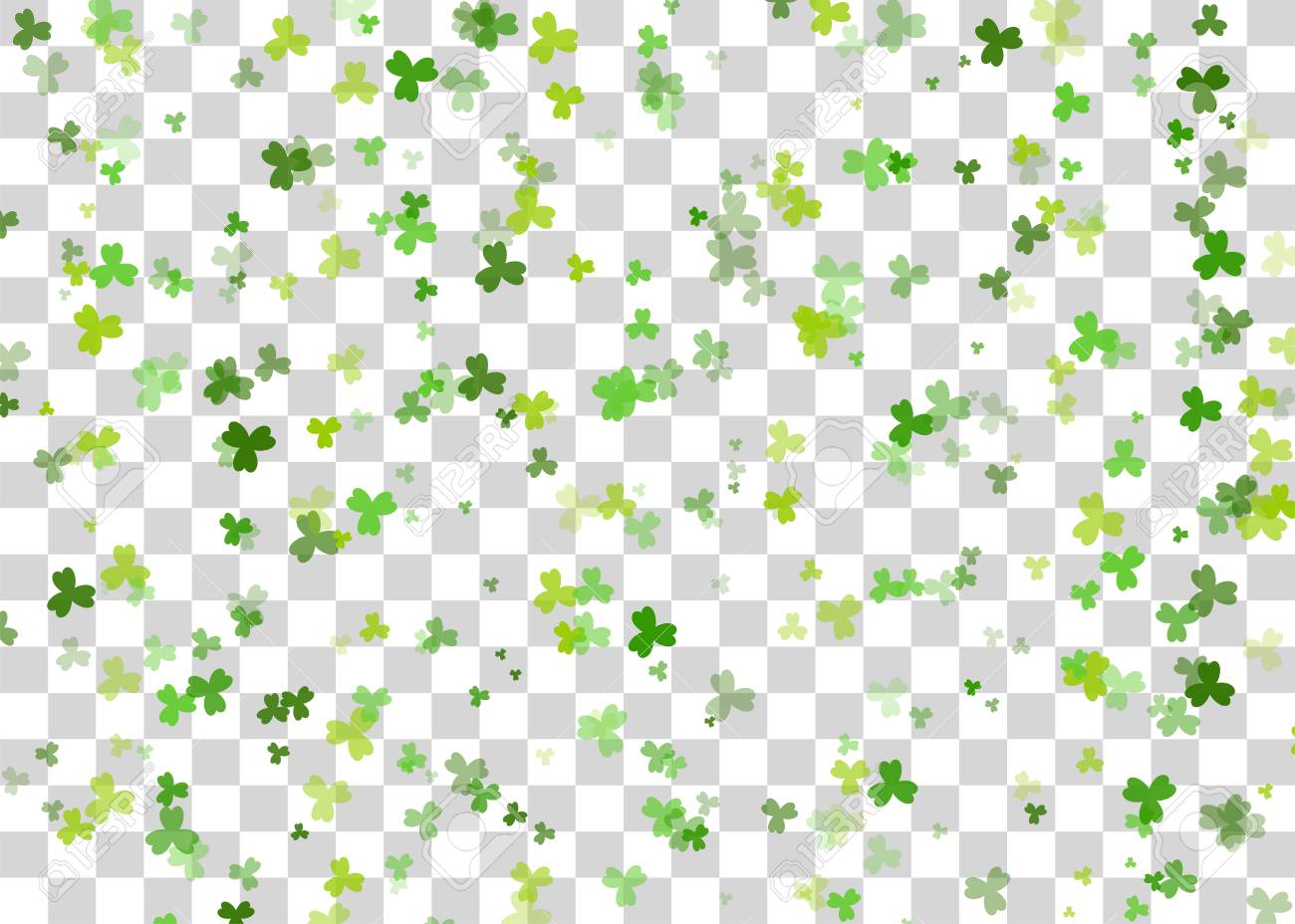 緑のクローバー背景透明ベクトルのイラスト素材 ベクタ Image