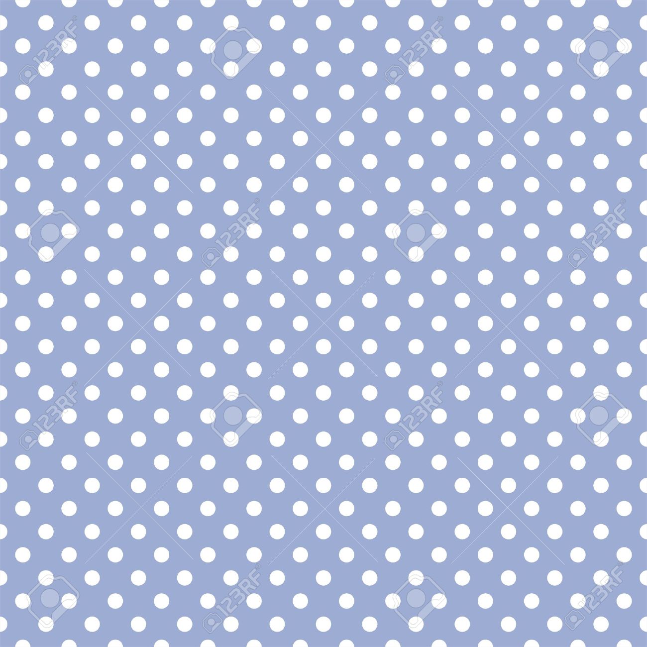 Seamless Pattern With White Polka Dots On A Sweet Pastel Blue