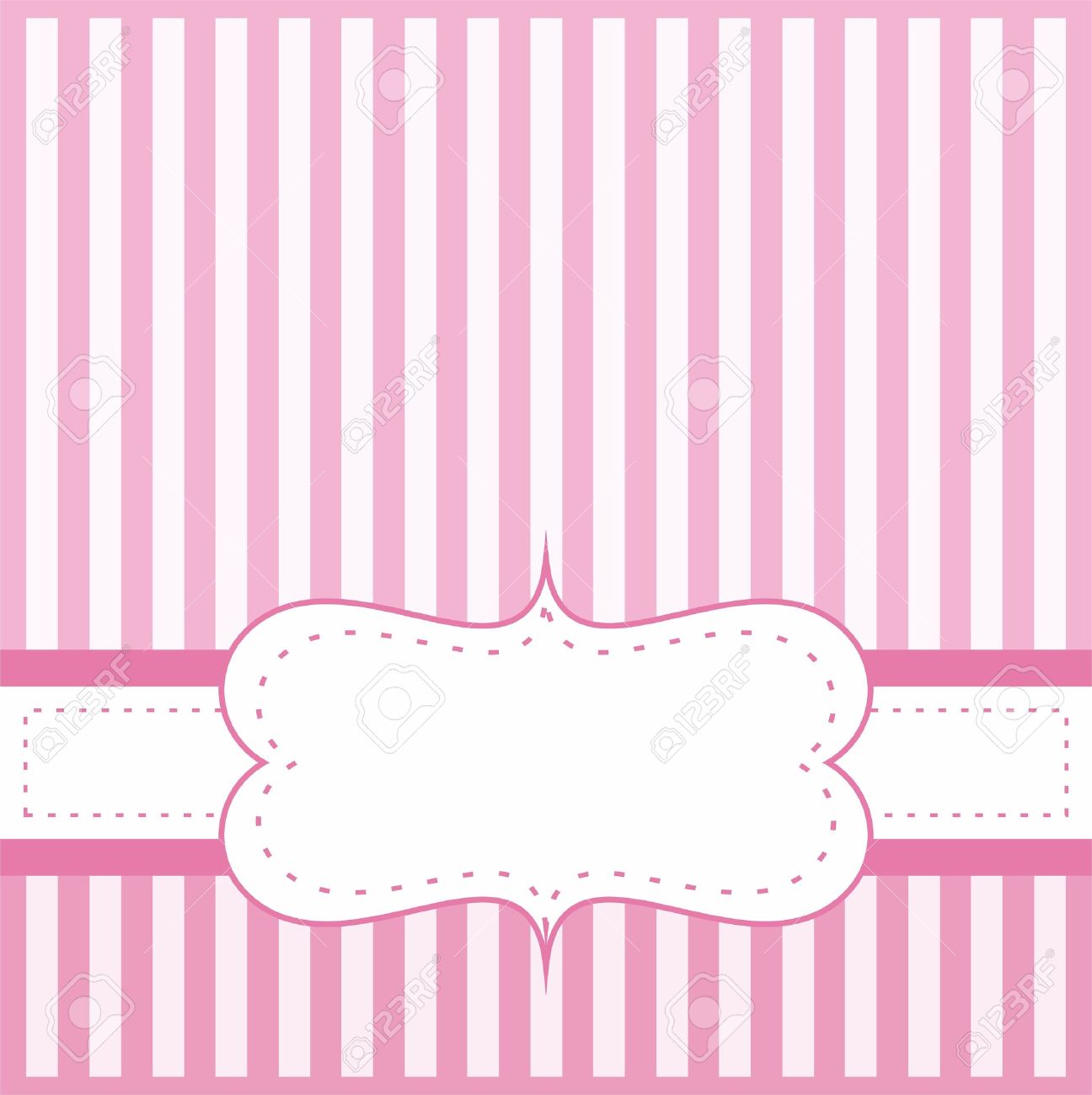 pink vector card invitation for baby shower wedding or birthday