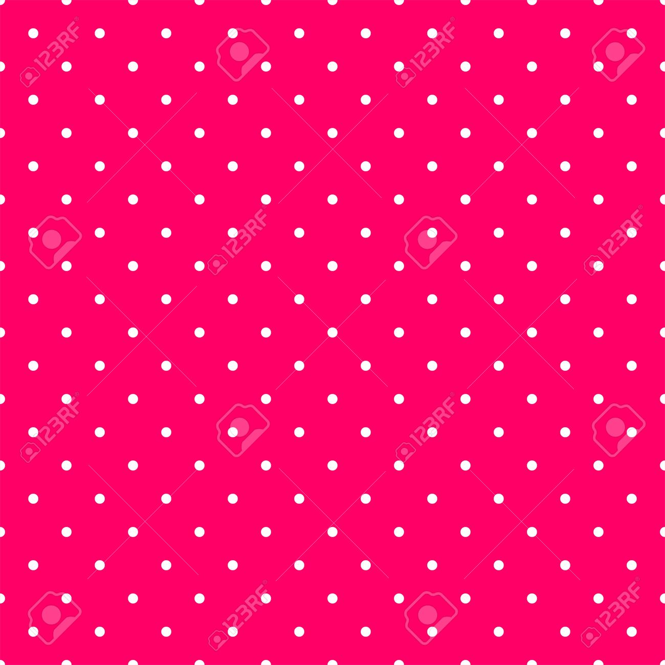 Tile Vector Pattern With Small White Polka Dots On Pink Background