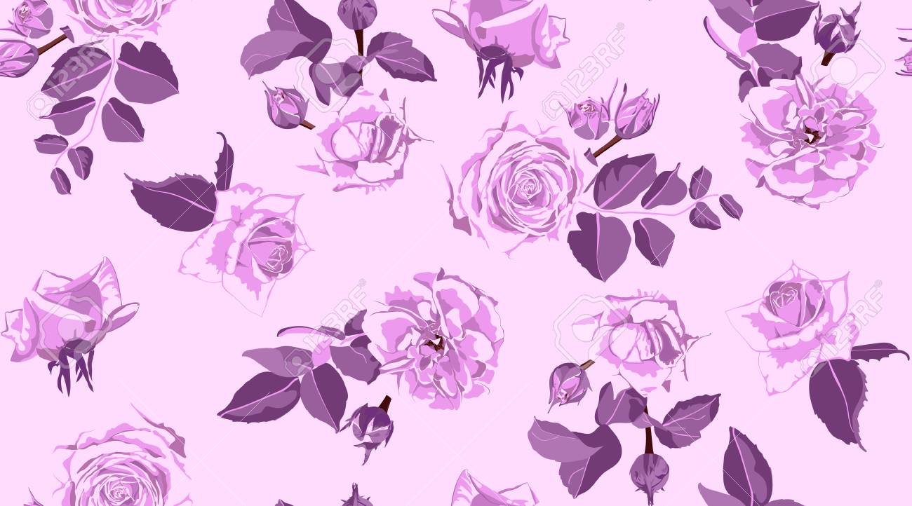 Rustic Rose, Seamless Floral Pattern in Watercolor Style. Hand Drawn Purple Roses with Petals for Wedding Decoration. Vintage Flowers Pattern, Elegant Wallpaper. Retro Rustic Roses or Peony Bouquet. - 116383623 Rustic Rose, Seamless Floral Pattern in Watercolor Style. Hand Drawn Purple Roses with Petals for Wedding Decoration. Vintage Flowers Pattern, Elegant Wallpaper. Retro Rustic Roses or Peony Bouquet. - 116383623