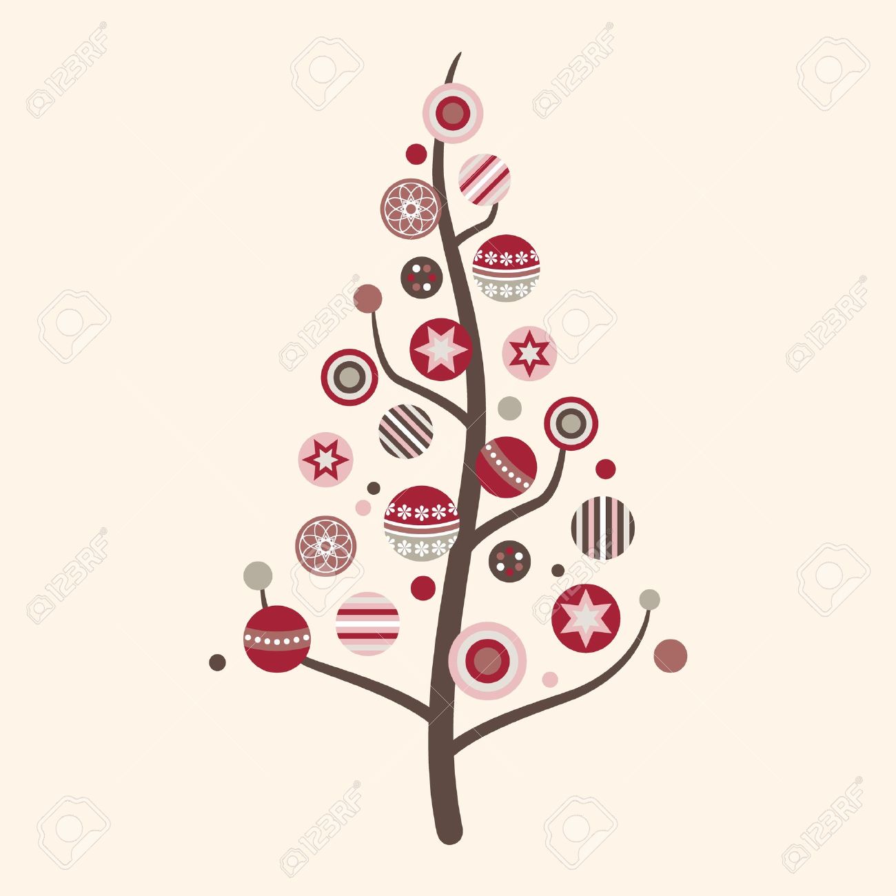abstract christmas tree vector in modern colors royalty free