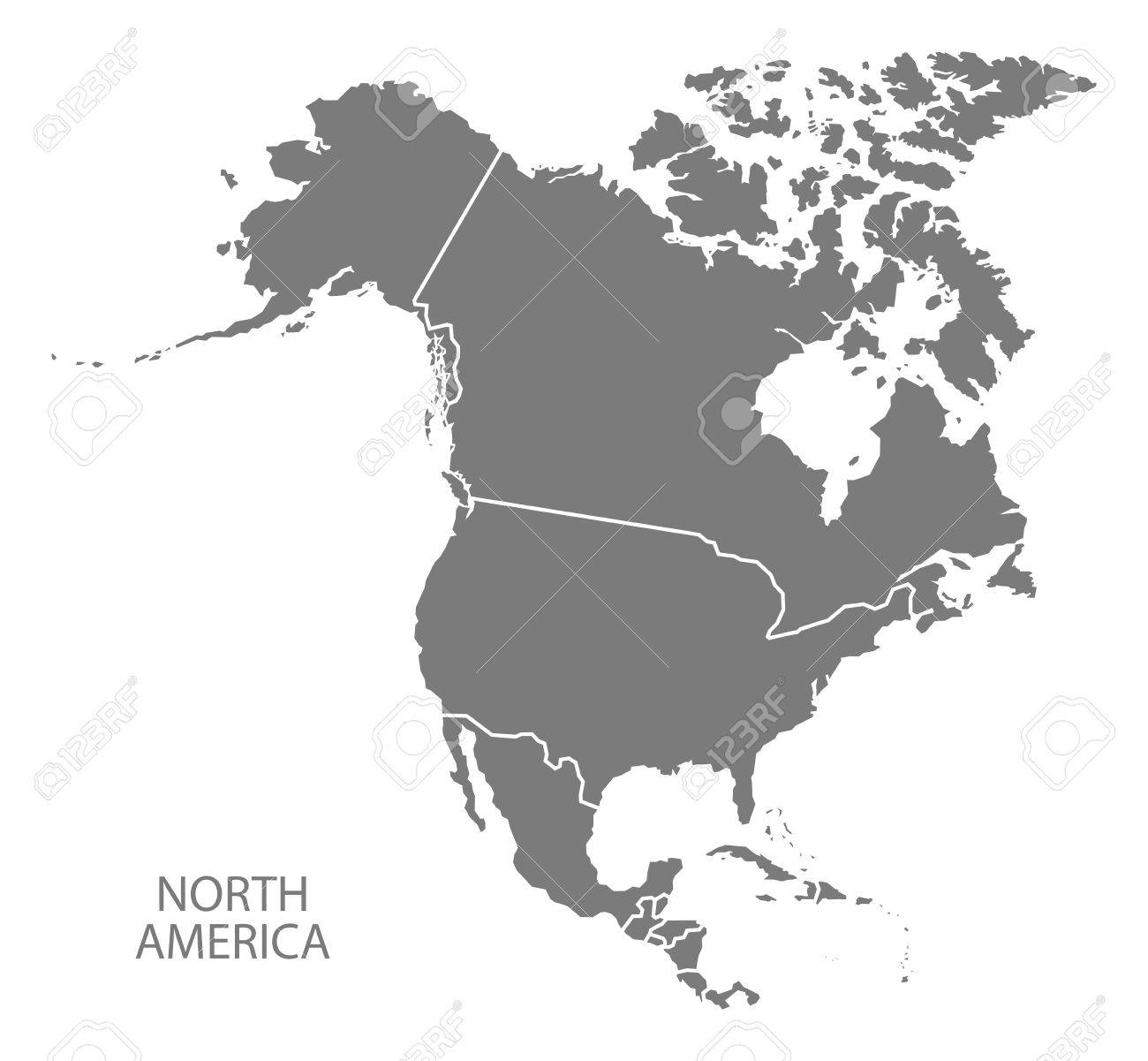 north american continent map