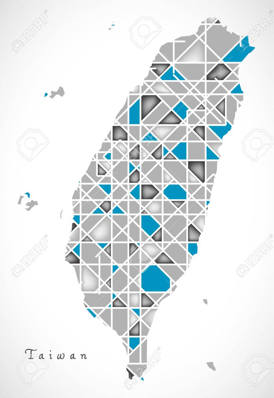 Taiwan Map crystal style artwork - 60710536 Taiwan Map crystal style artwork - 60710536