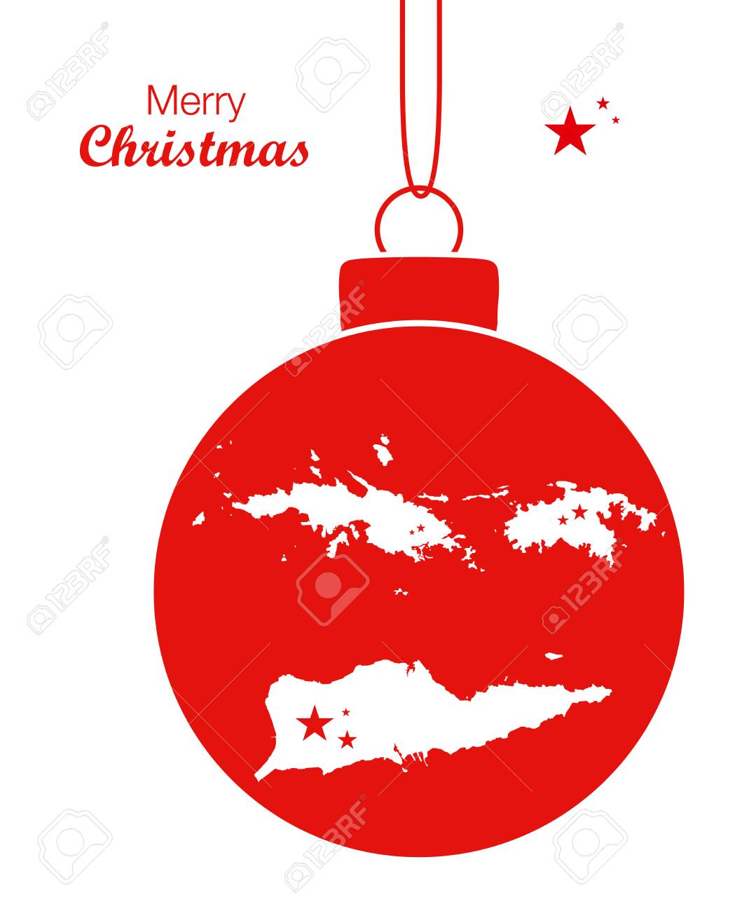 米領バージン諸島の地図とメリー クリスマス イラストのテーマ のイラスト素材 ベクタ Image