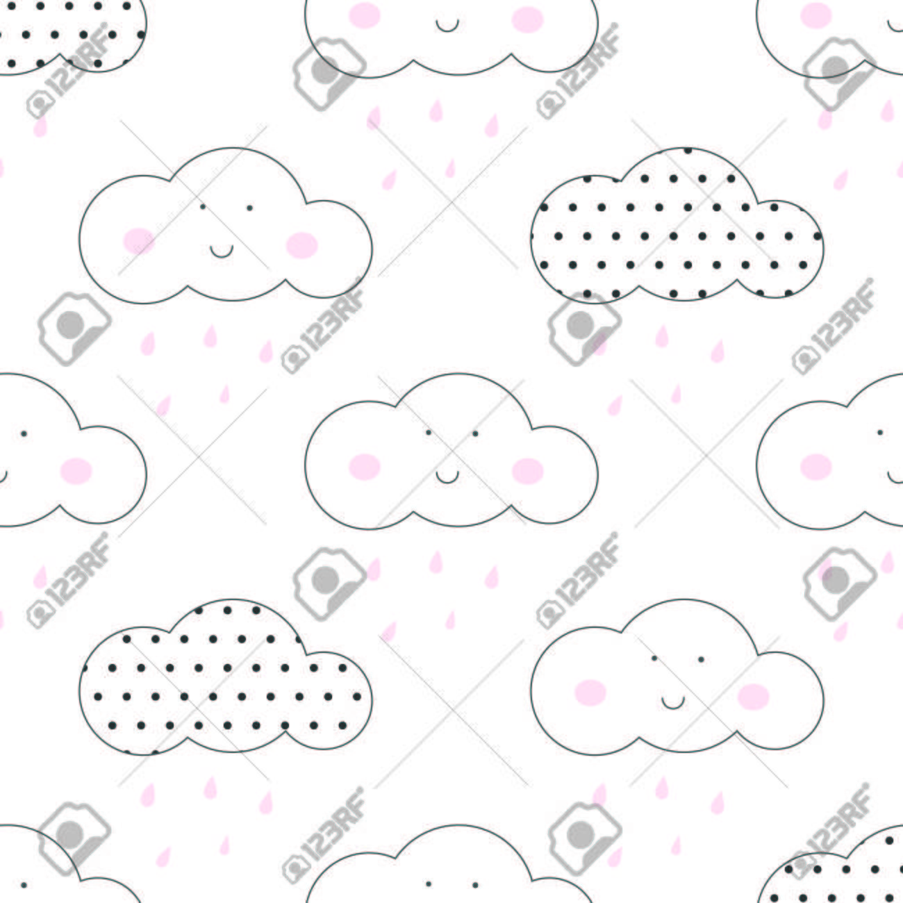 Bebe Vecteur Seamless Pattern Lumiere Ciel Fun Imprimer Pour Le Tissu Textile Chambre D Enfants Decoration Autocollants Pour Murs Les Meubles Les Surfaces Clip Art Libres De Droits Vecteurs Et Illustration Image