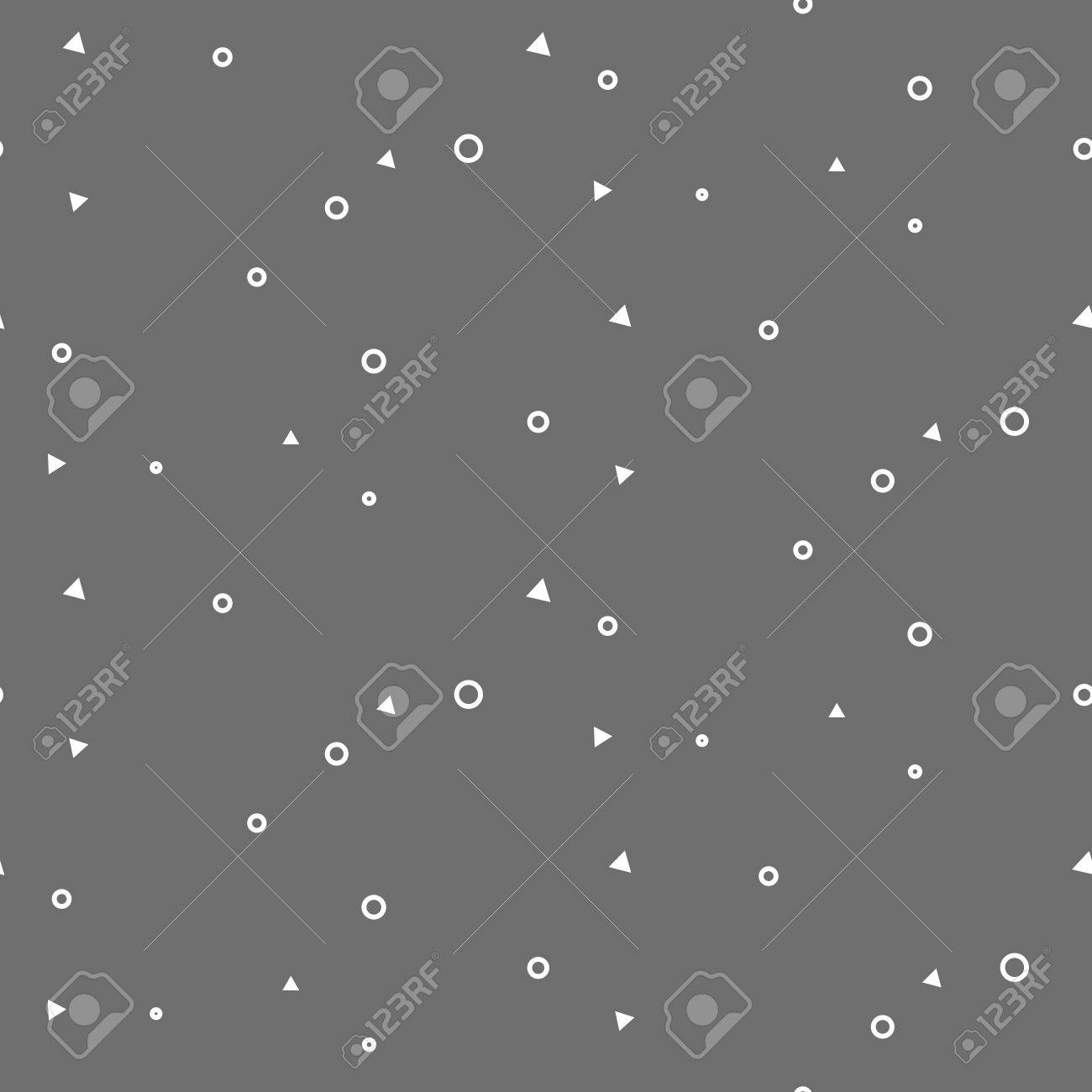 Tiny Geometric Signs Seamless Grey Pattern Inconspicuous Thin Circles And Triangles Website Background Monochrome Pattern Royalty Free Cliparts Vectors And Stock Illustration Image