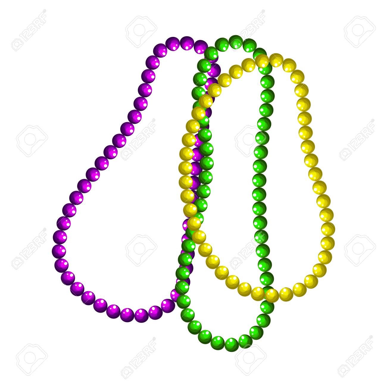 Mardi Gras Beads Vector Symbols Stock Vector 94809335 Mardi Gras Beads Vector Symbols Stock Vector 94809335