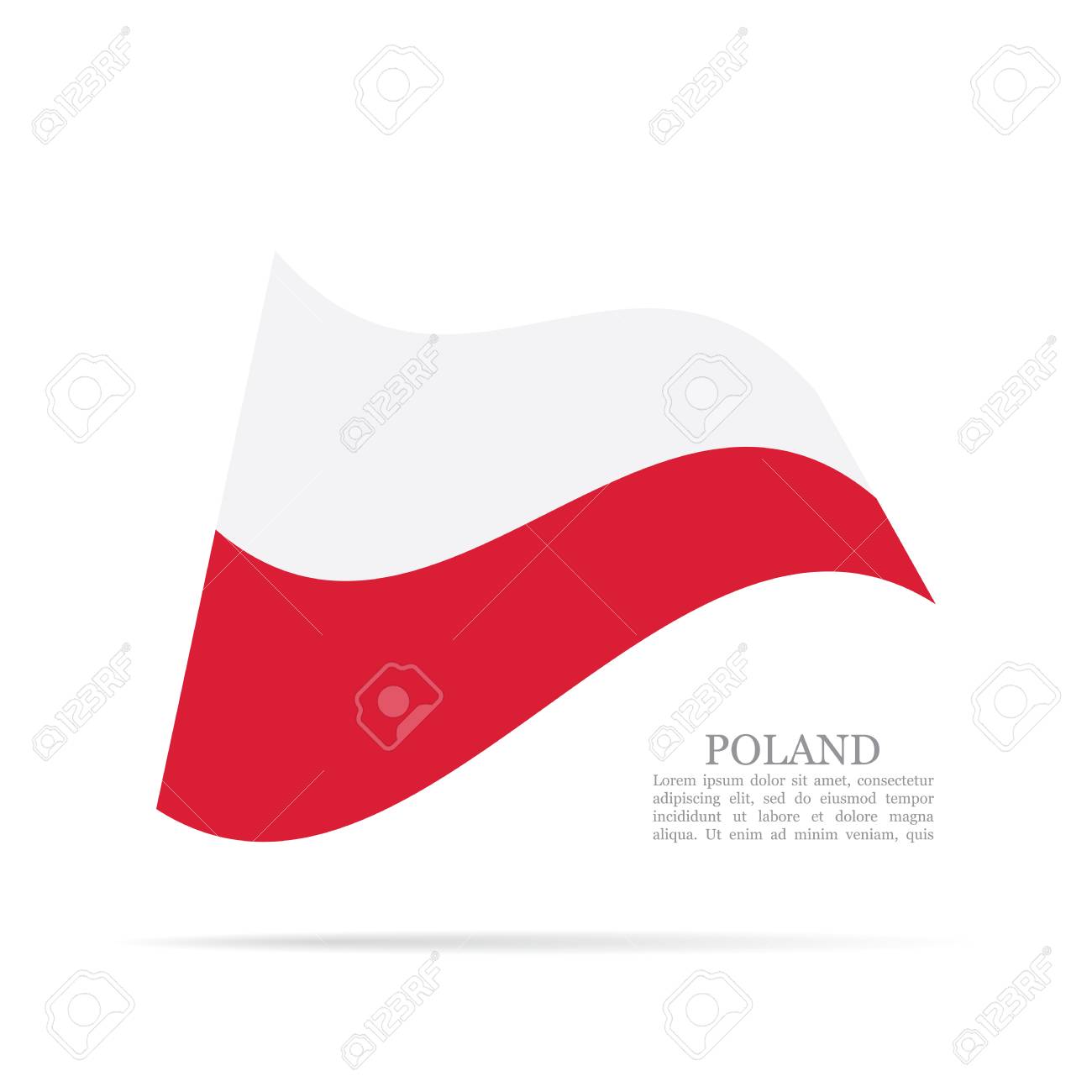 poland national flag waving vector icon stock photo picture and