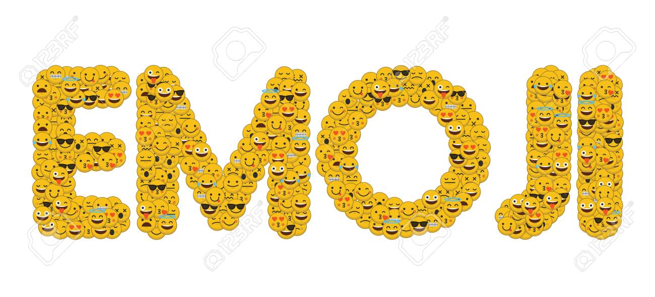the word emoji written