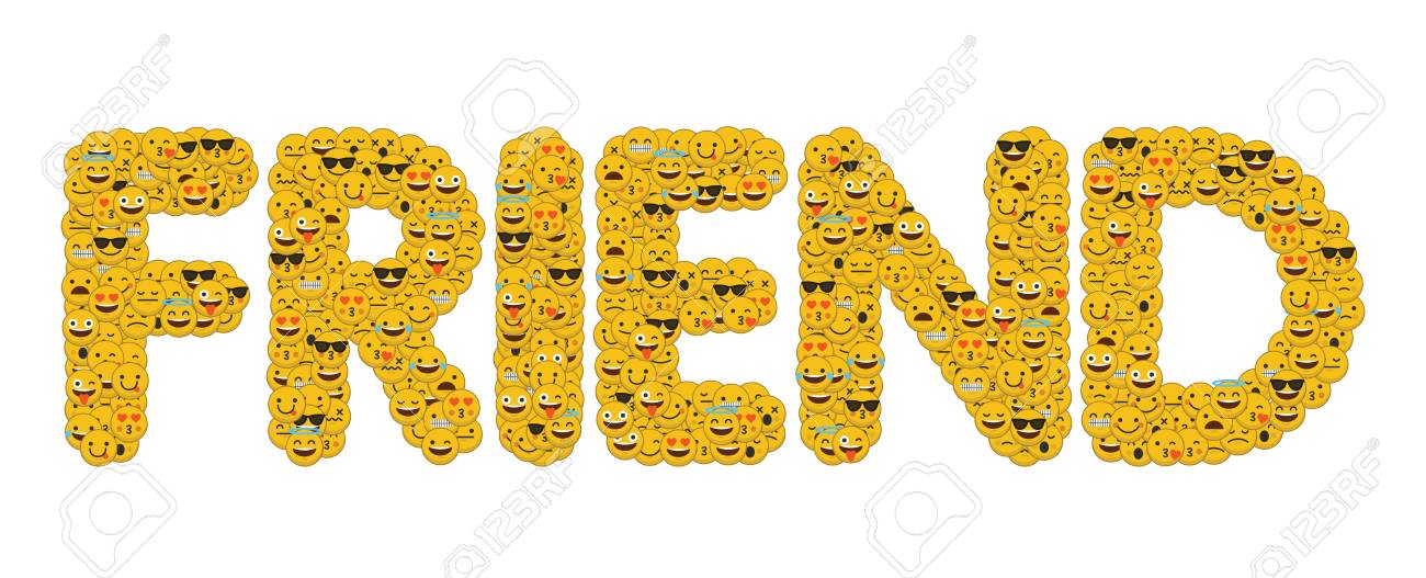 the word friend written