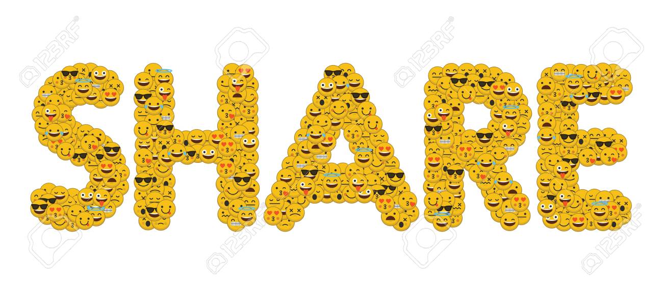 the word share written