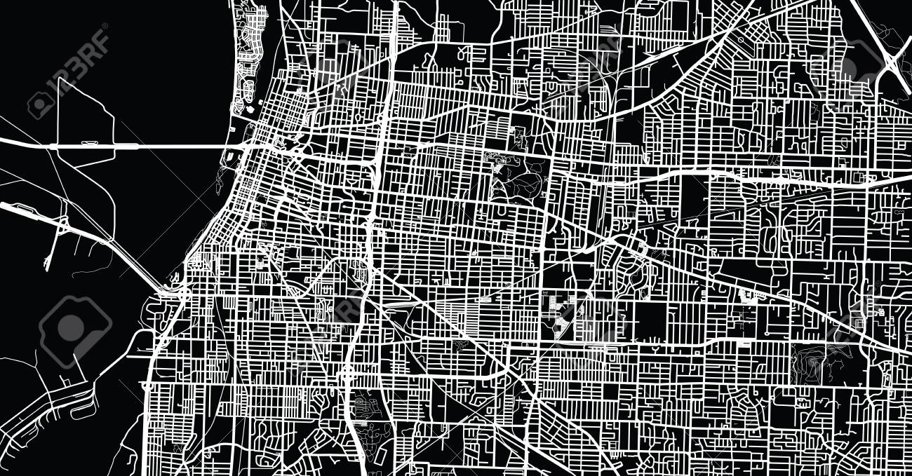 Urban Vector City Map Of Memphis, Tennessee, USA. Royalty Free SVG,  Cliparts, Vectors, and Stock Illustration. Image 93637930., image size:1300x679