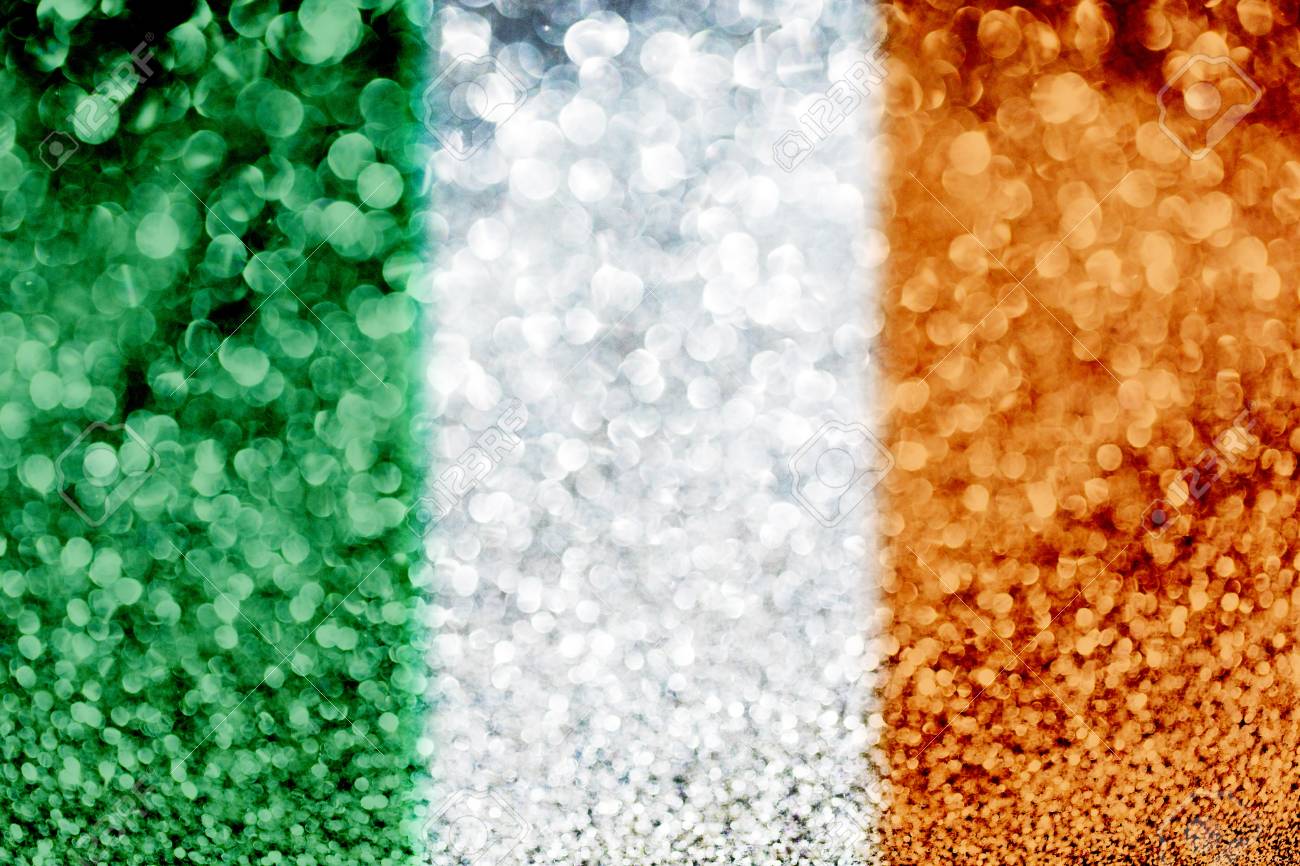 Ireland Flag Glitter Party Celebration Background Stock Photo, Picture and  Royalty Free Image. Image 97181726., image size:1300x866