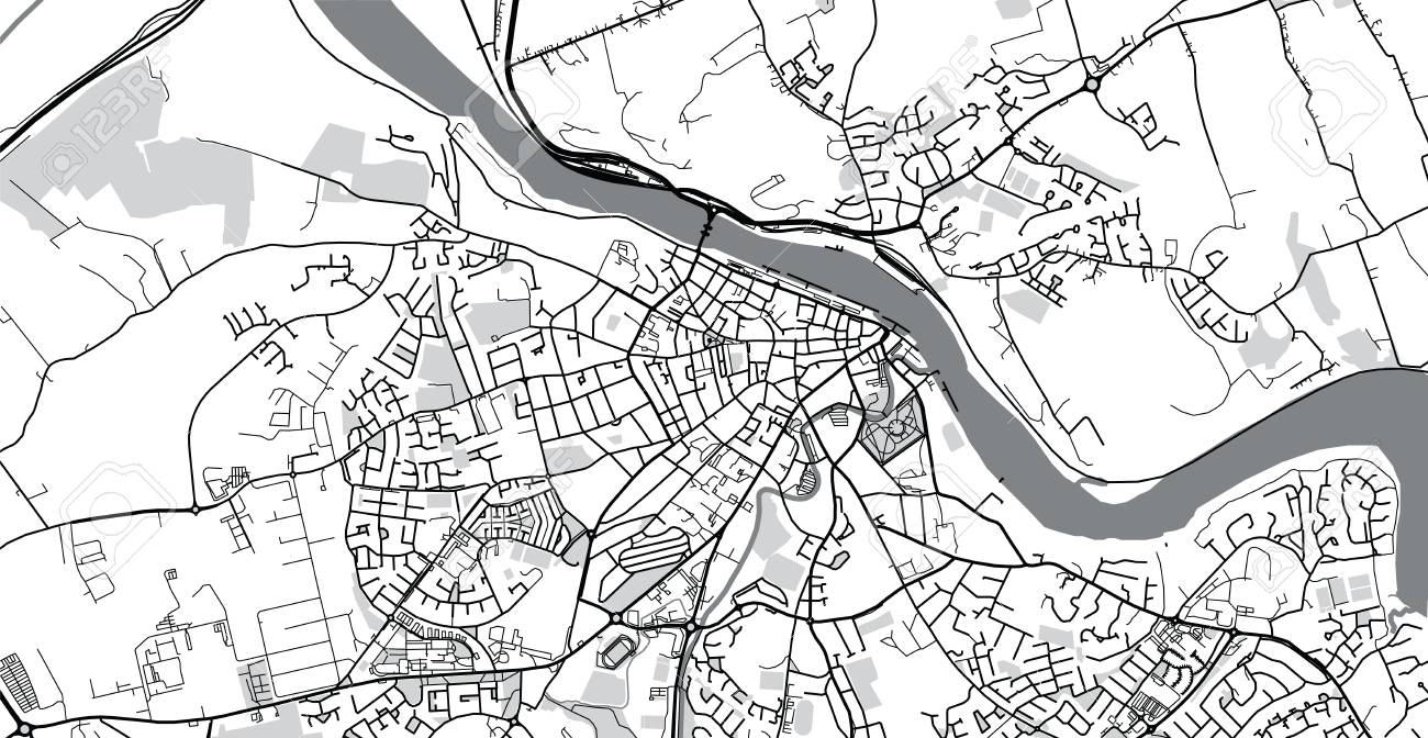 Map Of Waterford City Urban Vector City Map Of Waterford, Ireland Stock Photo, Picture And  Royalty Free Image. Image 113410164.
