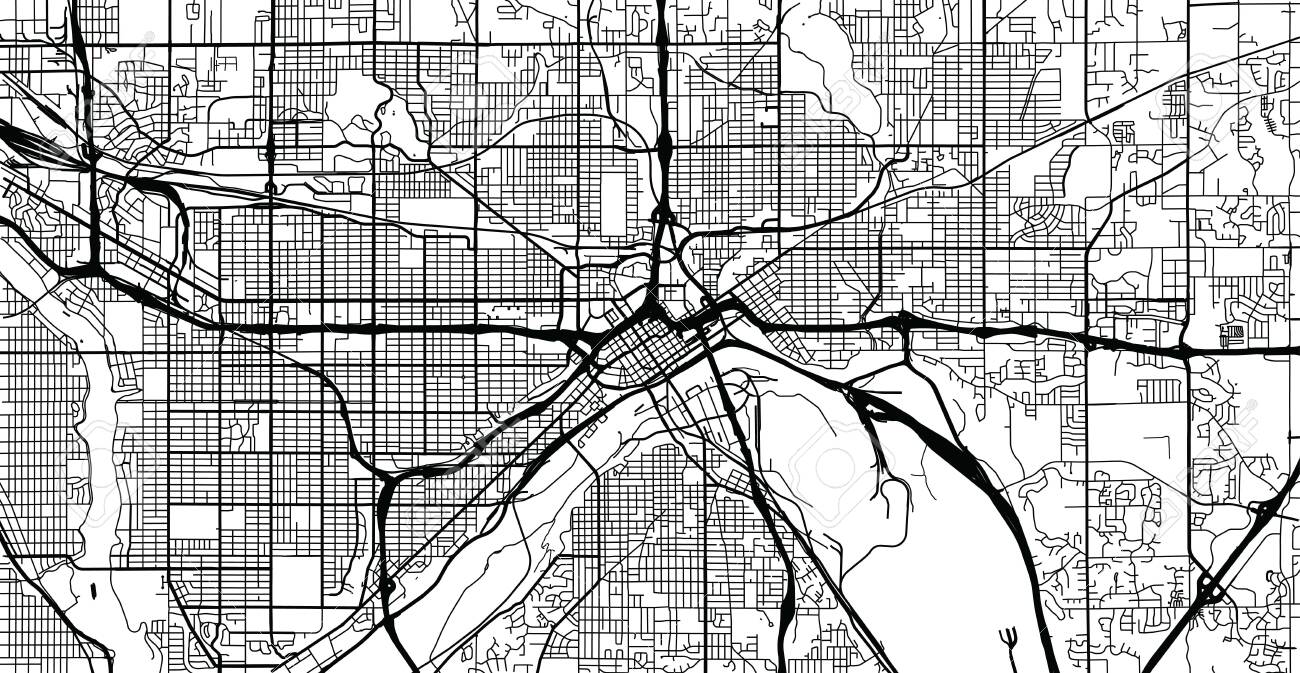 St Paul Minnesota Downtown Map Stock Vector (Royalty Free