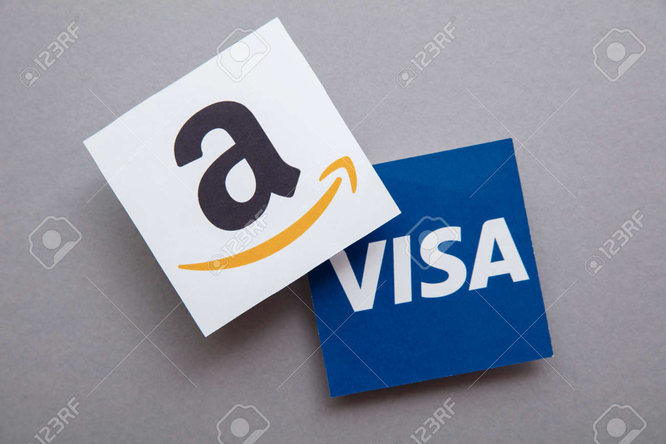 영국 런던 - 2021년 11월: 아마존 및 비자 로고. 아마존, 영국에서 발급한 비자 결제 중단 계획 로열티 무료 사진, 그림,  이미지 그리고 스톡포토그래피. Image 179721260