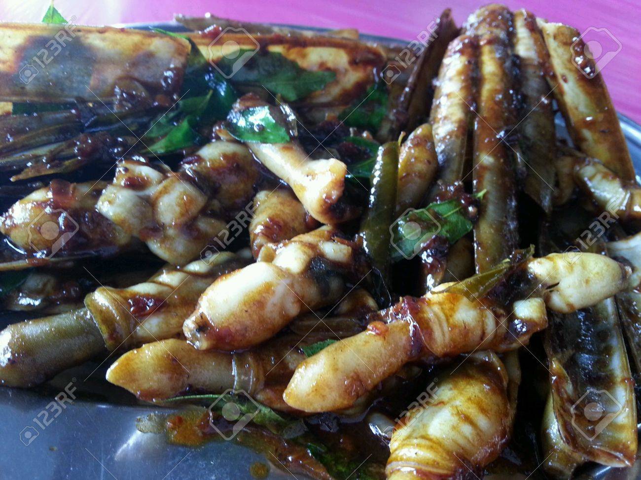 Fried Kam Heong Bamboo Clams Stock Photo Picture And Royalty Free Image Image 23917493