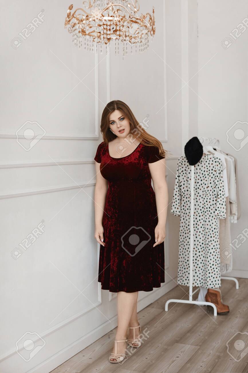 velvet dress model