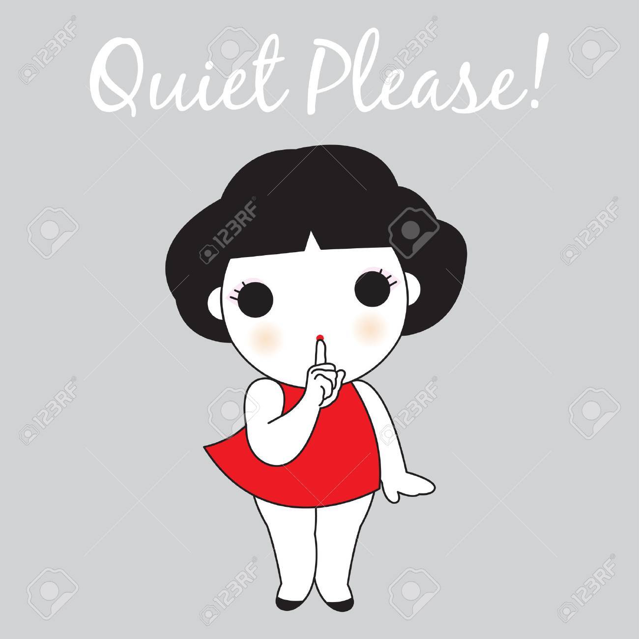 Quiet Please Card Character Illustration Royalty Free SVG, Cliparts,  Vectors, and Stock Illustration. Image 62063021., image size:1300x1300