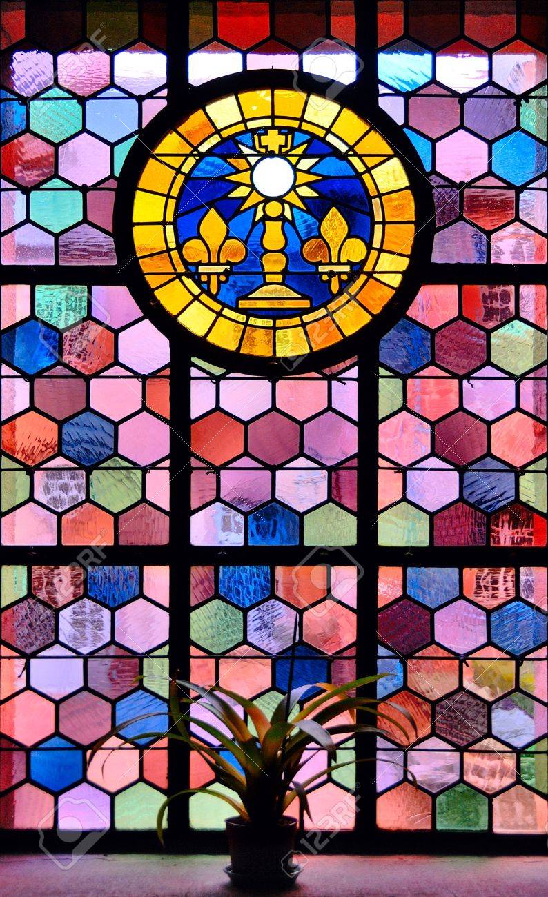 Colorful Stained Glass Mosaic Window 