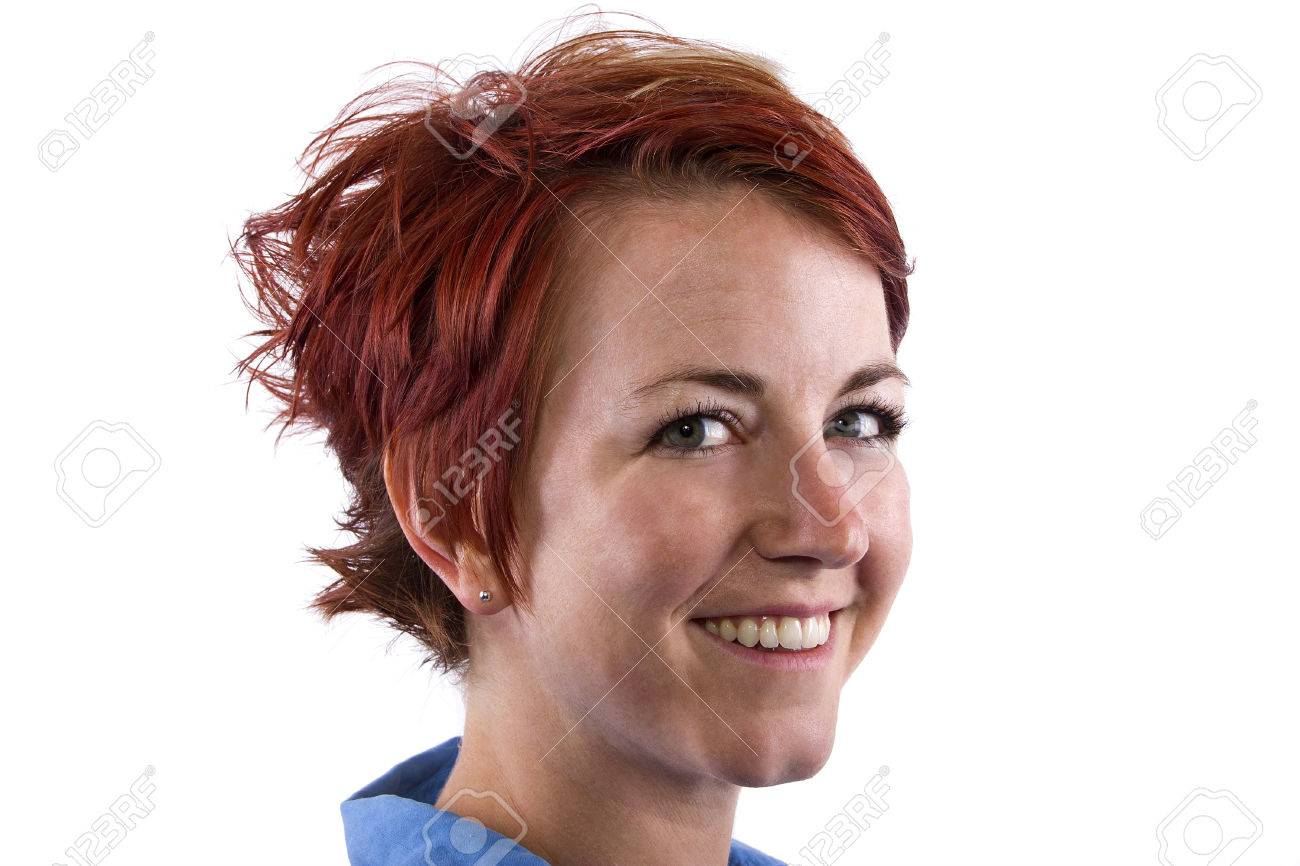 Redhead With A Short And Funky Hairstyle