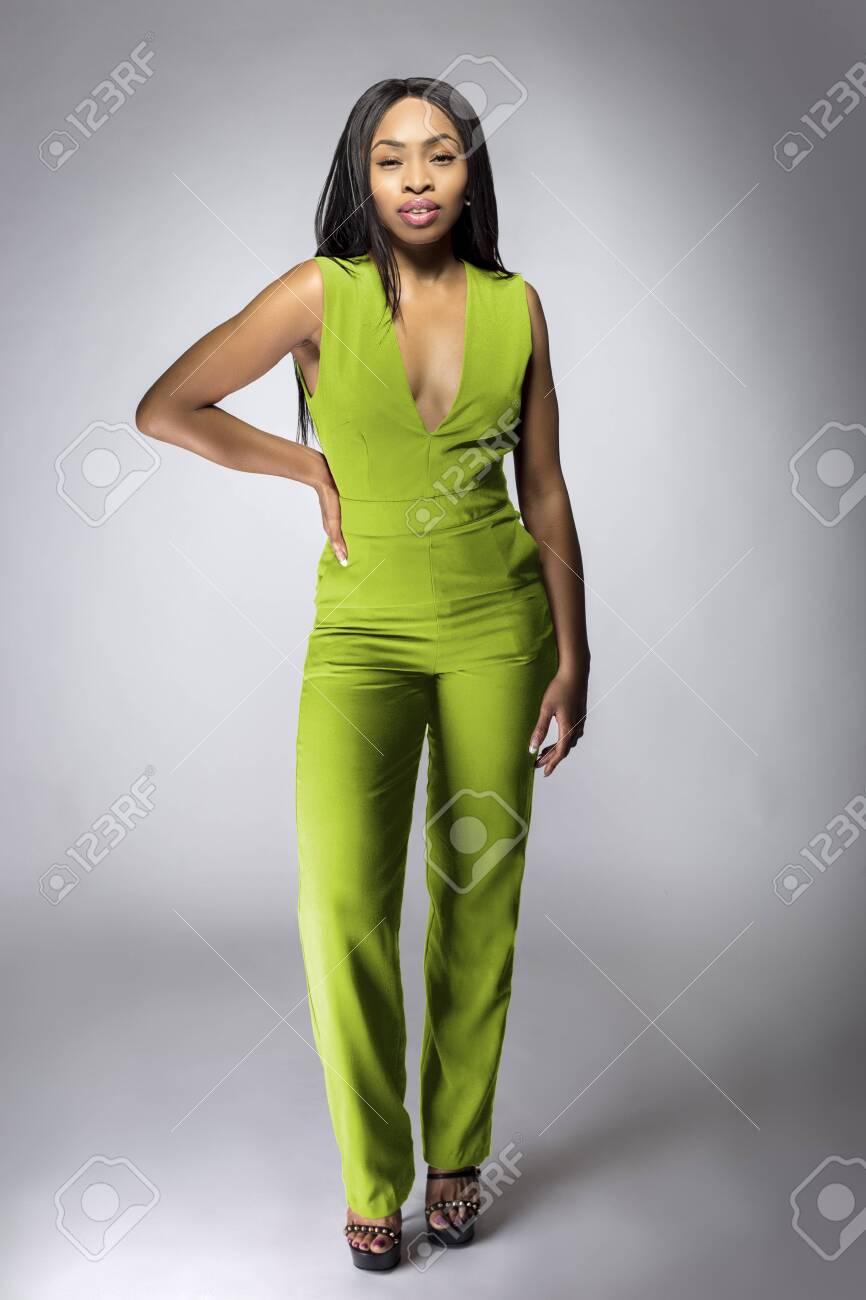 lime green jump suit