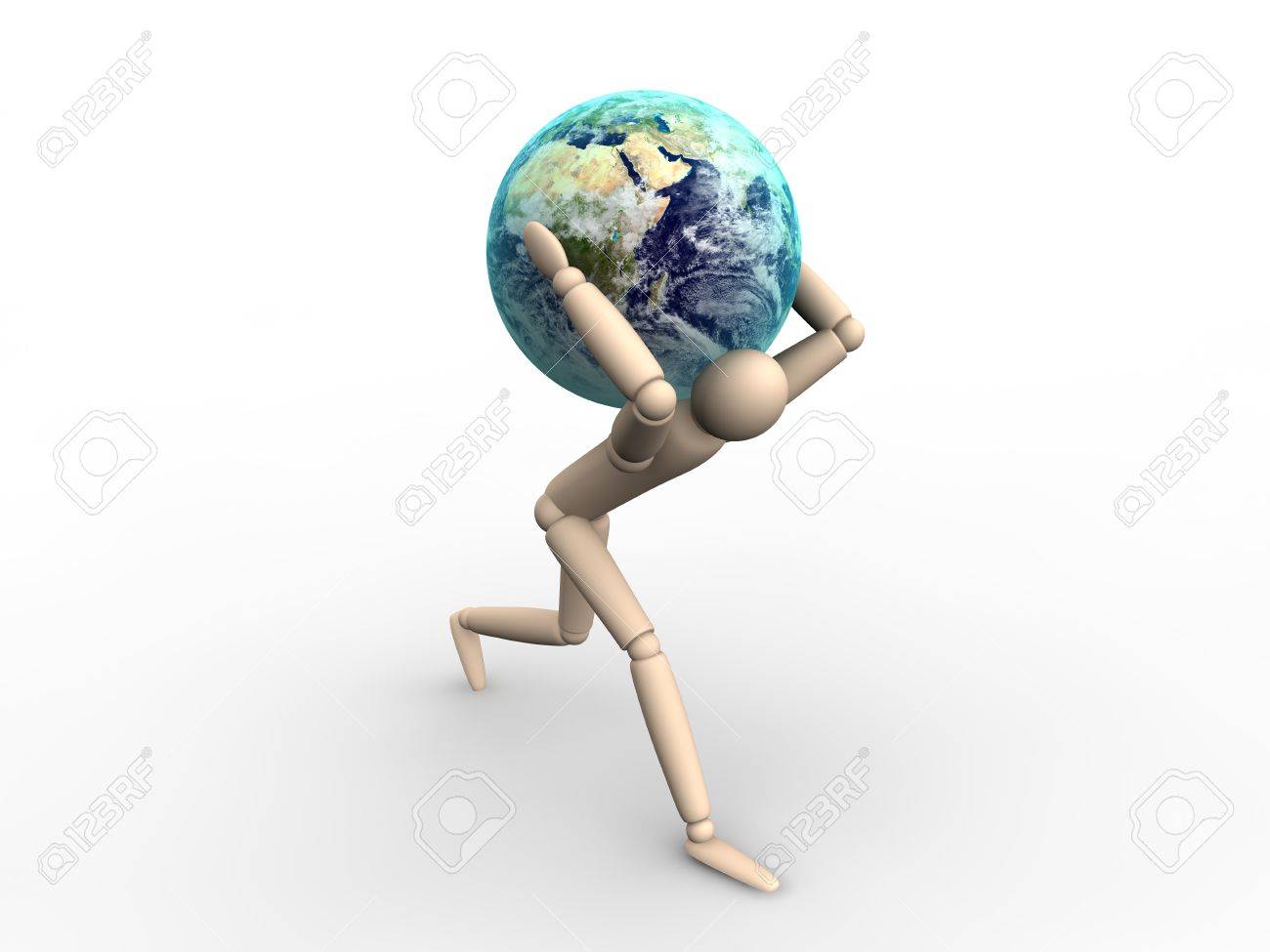 man carrying earth stock photo picture and royalty free image
