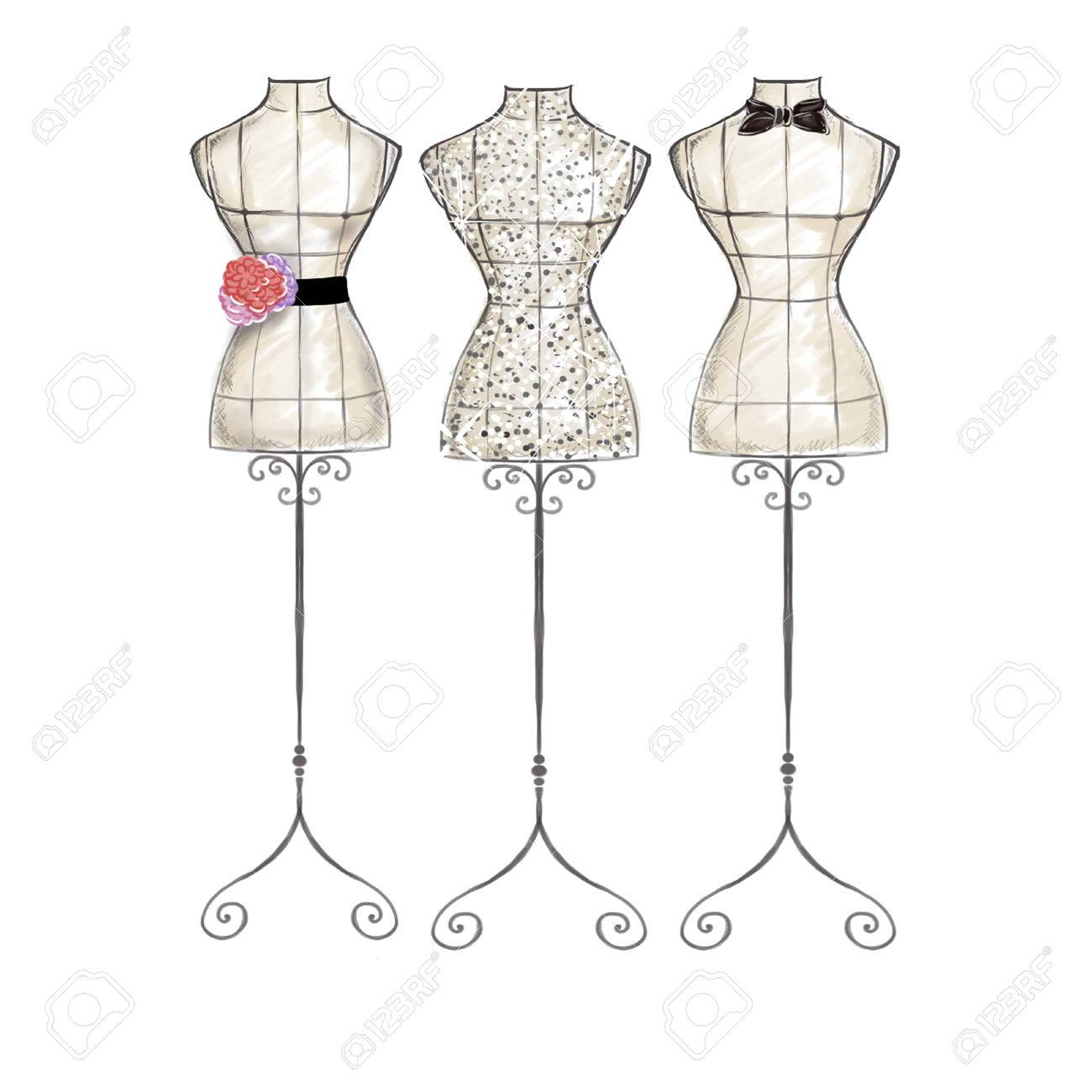 ファッション イラスト手描き水彩 マネキン の写真素材 画像素材 Image ファッション イラスト手描き水彩 マネキン の写真素材 画像素材 Image