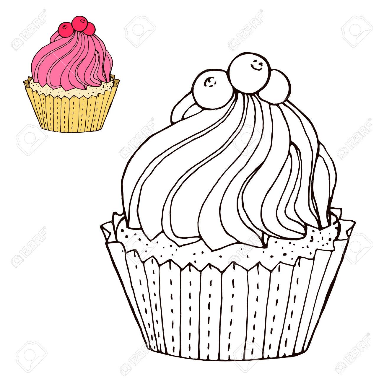 Coloriage Avec Un Gateau Version En Couleur Clip Art Libres De Droits Vecteurs Et Illustration Image Coloriage Avec Un Gateau Version En Couleur Clip Art Libres De Droits Vecteurs Et Illustration Image