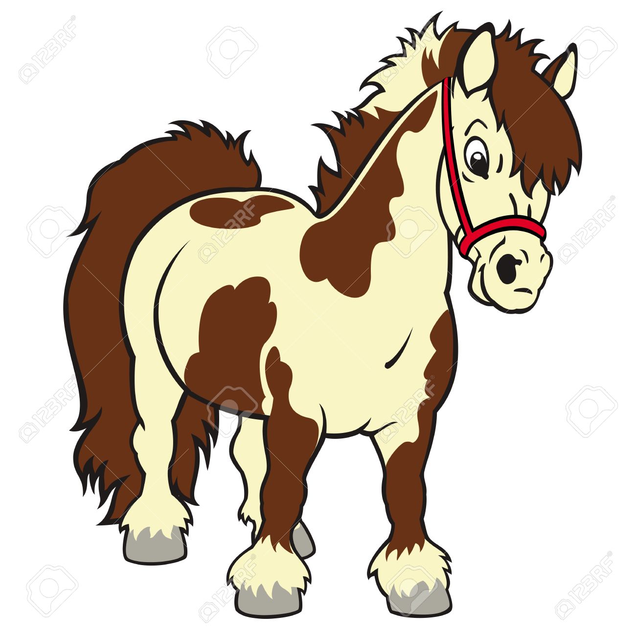 Cheval Poney Shetland Petit Image De Vecteur De Dessin Anime Isole Sur Fond Blanc Illustration Pour Enfants Photo Pour Petits Enfants Clip Art Libres De Droits Vecteurs Et Illustration Image
