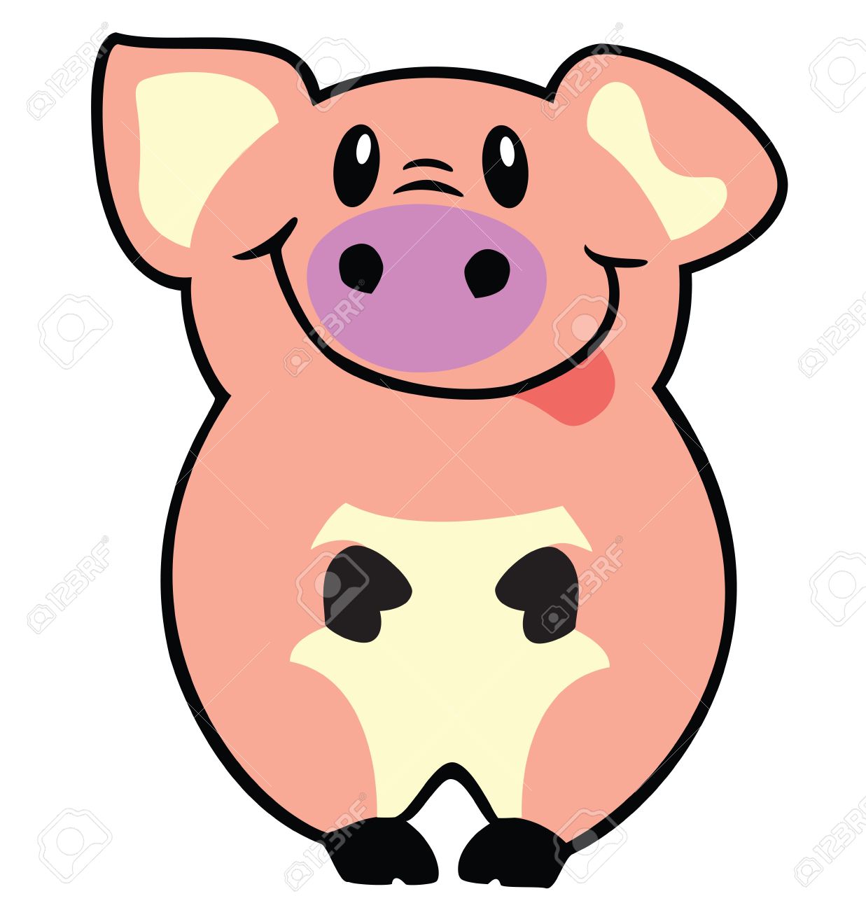 Schwein, Kleines Schweinchen, Vektor Cartoon Bild Isoliert Auf Weißem  Hintergrund, Kinder Illustration Lizenzfrei Nutzbare Vektorgrafiken, Clip  Arts, Illustrationen. Image 16402464.