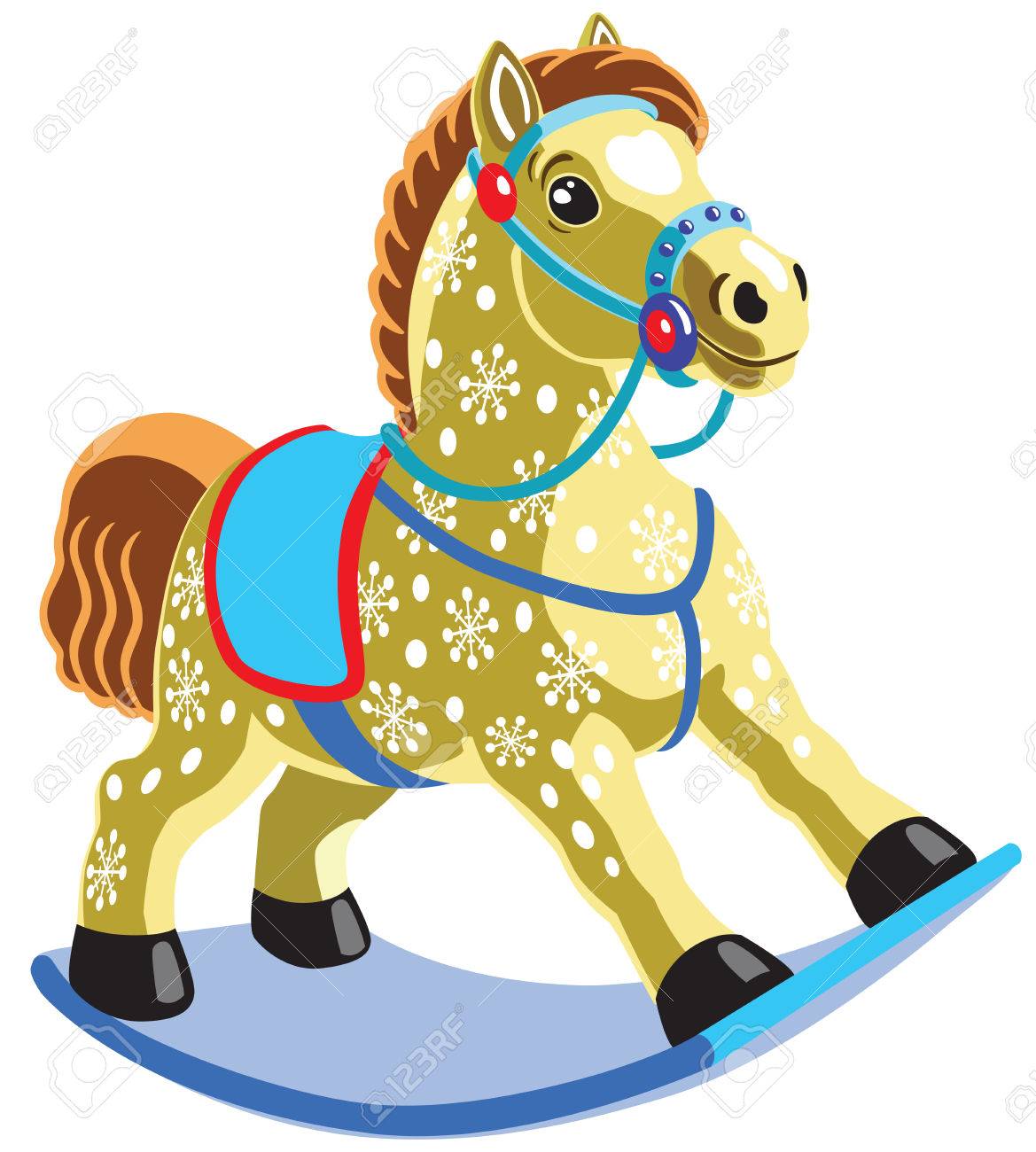 Bascule jouet cheval, image isolée pour les petits enfants Bascule jouet cheval, image isolée pour les petits enfants