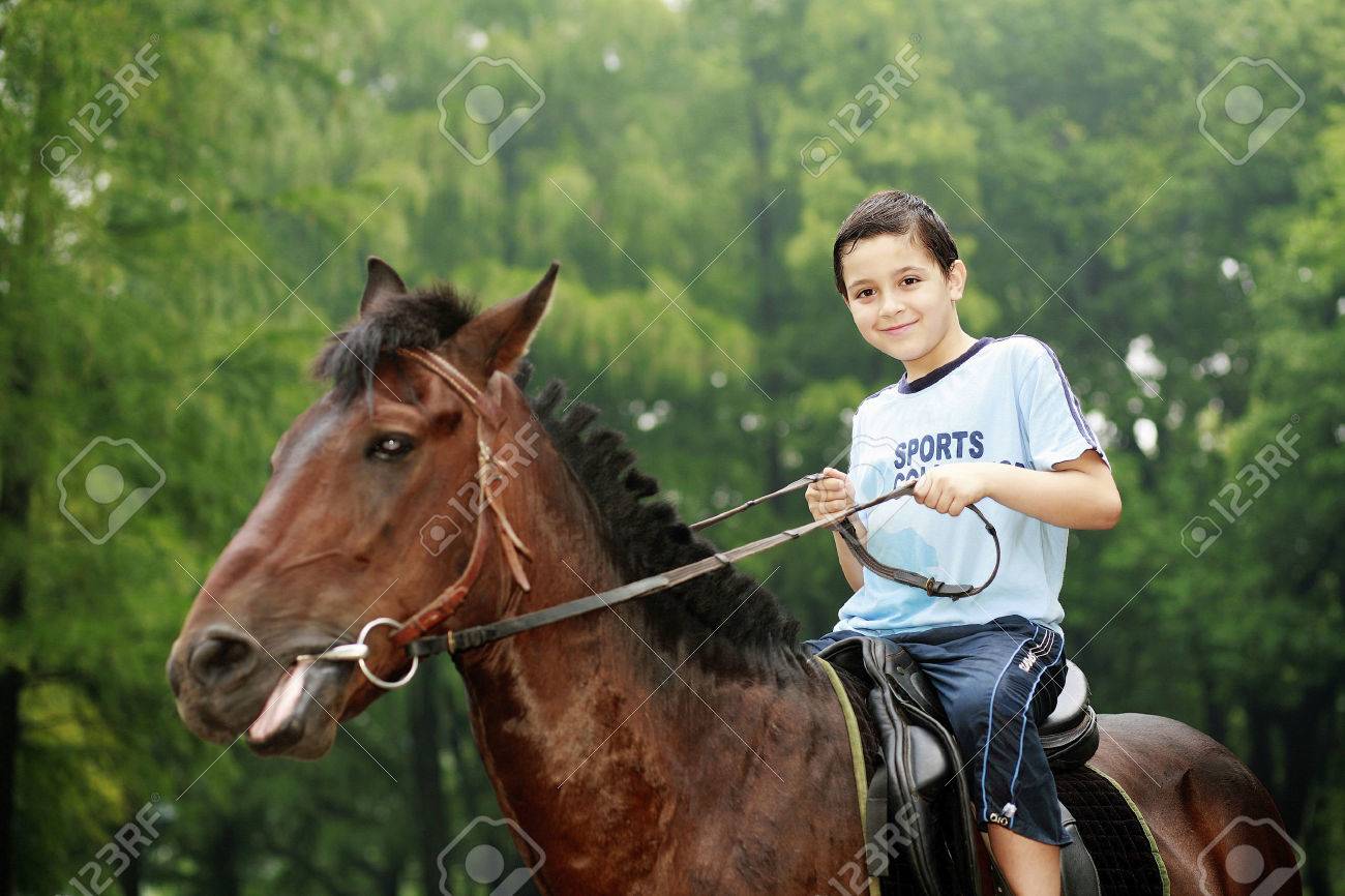 Boy Riding A Horse Free Image and Photograph 26200530., image size:1300x866