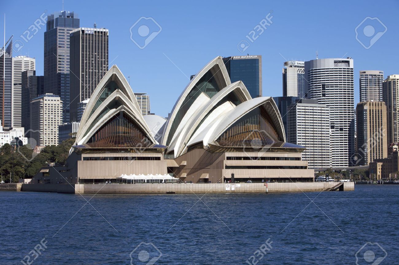 Sydney Opera House In Australia With The City Center In The Background Stock Photo Picture And Royalty Free Image Image