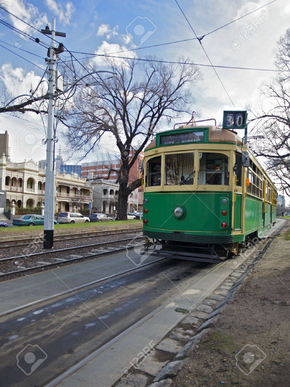 Melbourne trams in the city Centre, Transportation - 15740725 Melbourne trams in the city Centre, Transportation - 15740725