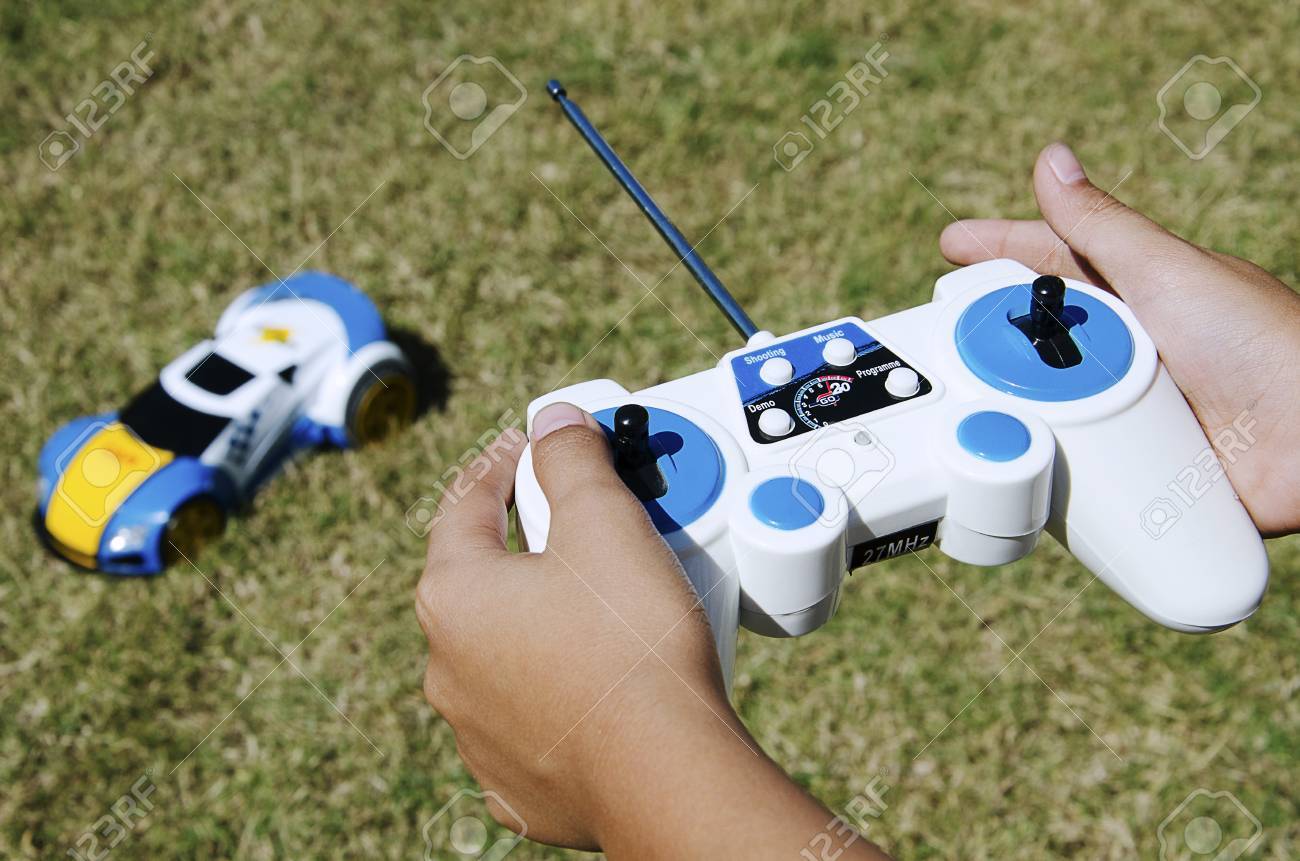 Radio Control Car Toy with grass in the background. - 36760747 Radio Control Car Toy with grass in the background. - 36760747