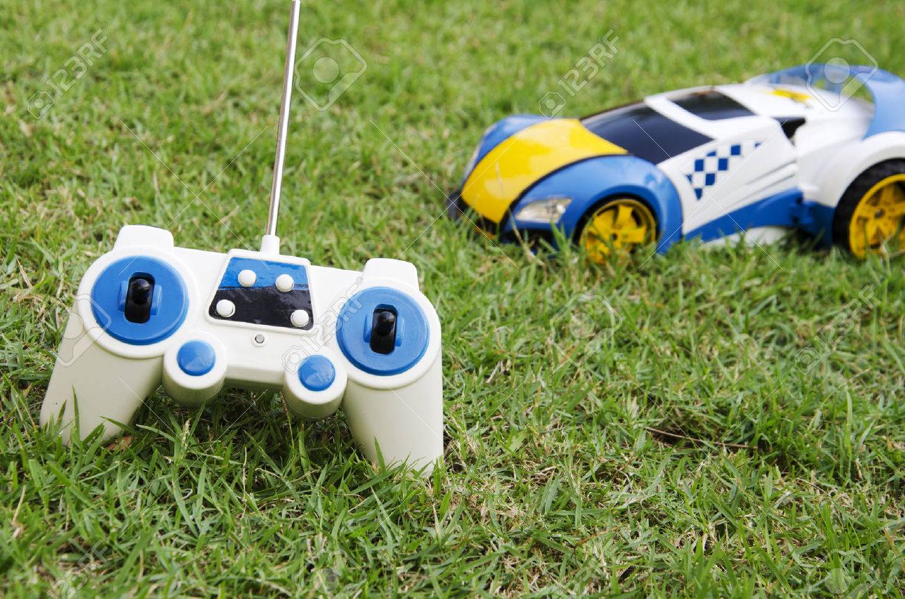 Car radio with a lawn in the background. - 50306878 Car radio with a lawn in the background. - 50306878