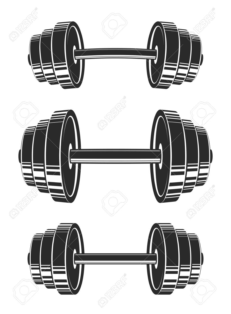 ダンベルセット ストックベクトル のイラスト素材 ベクタ Image