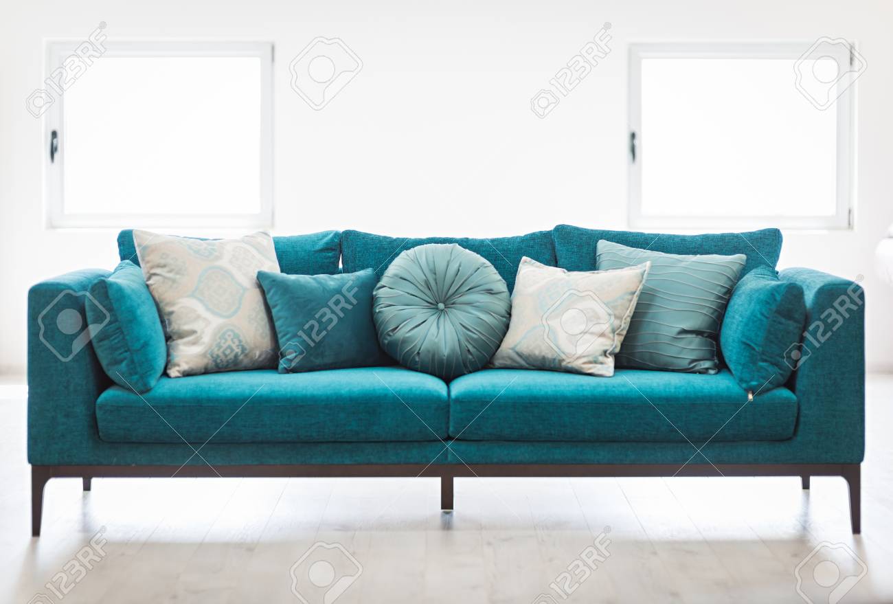 cushion for blue sofa