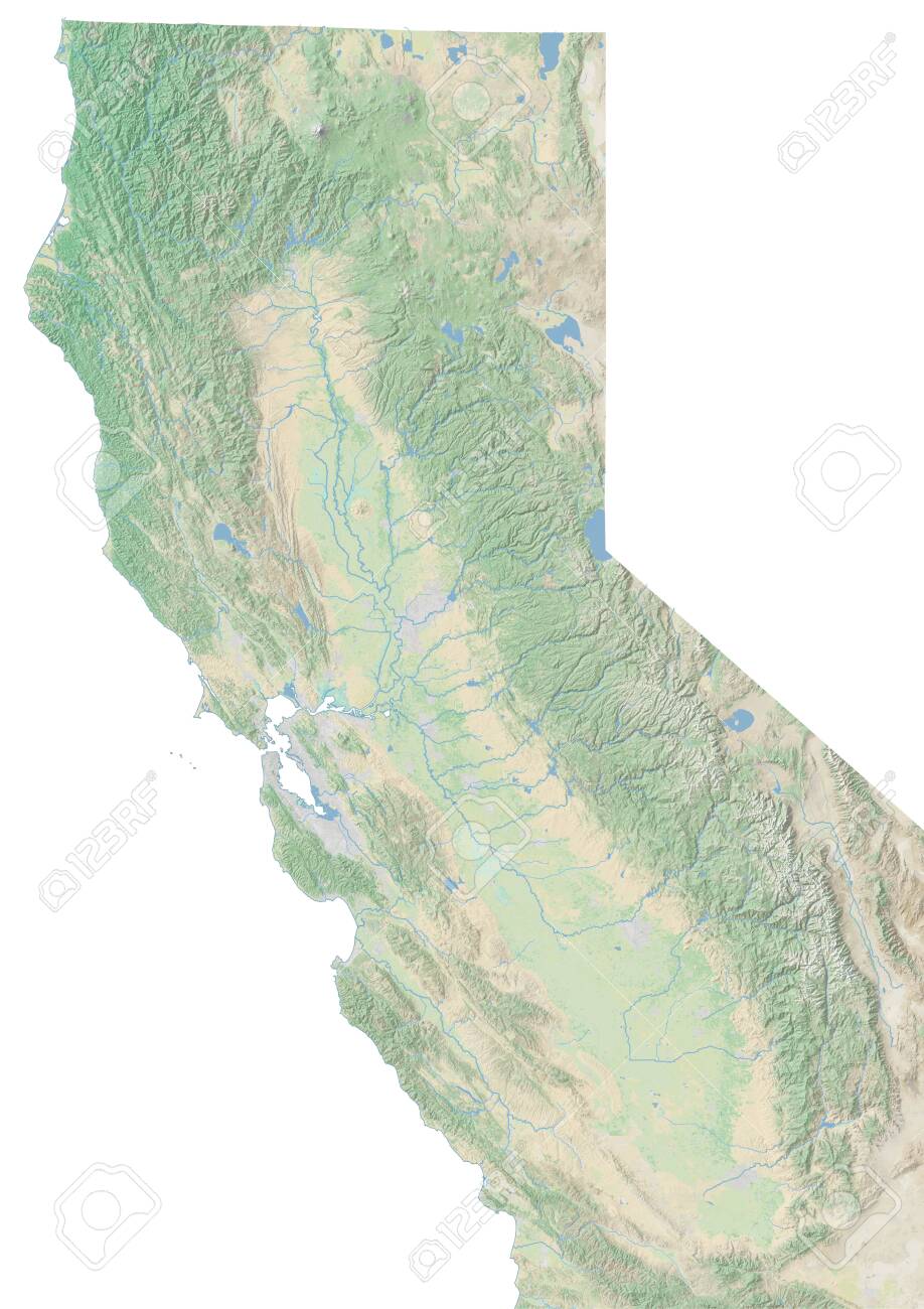 High Resolution Topographic Map High Resolution Topographic Map Of With Land Cover, Rivers And Shaded  Relief In 1:1.000.000 Scale. Stock Photo, Picture And Royalty Free Image.  Image 150696486.