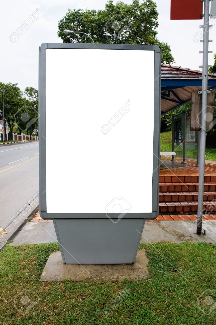 blank billboard display at bus stop stock photo picture and royalty billboard bus stop