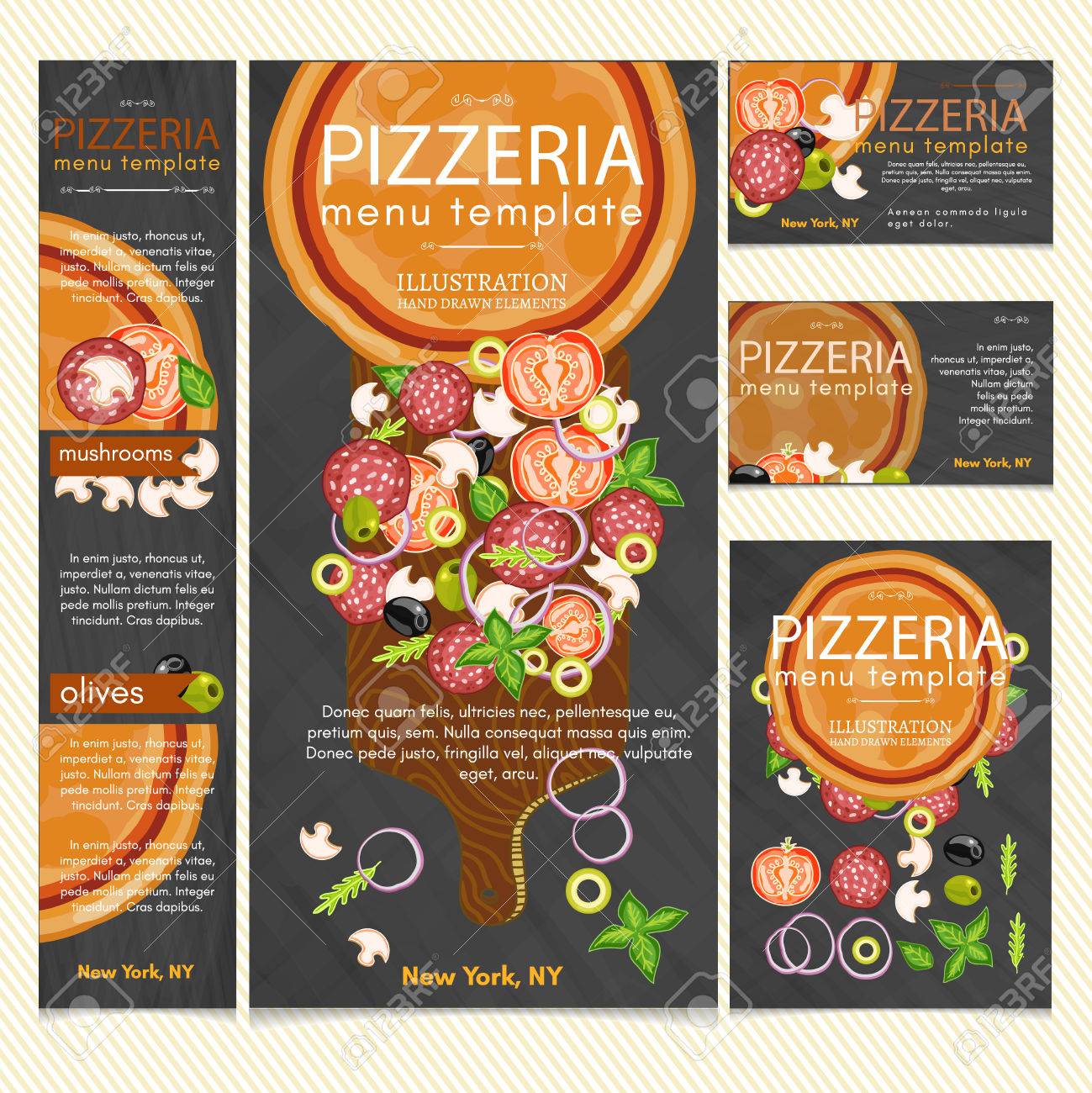 pizza restaurant menu template vector royalty free cliparts vectors