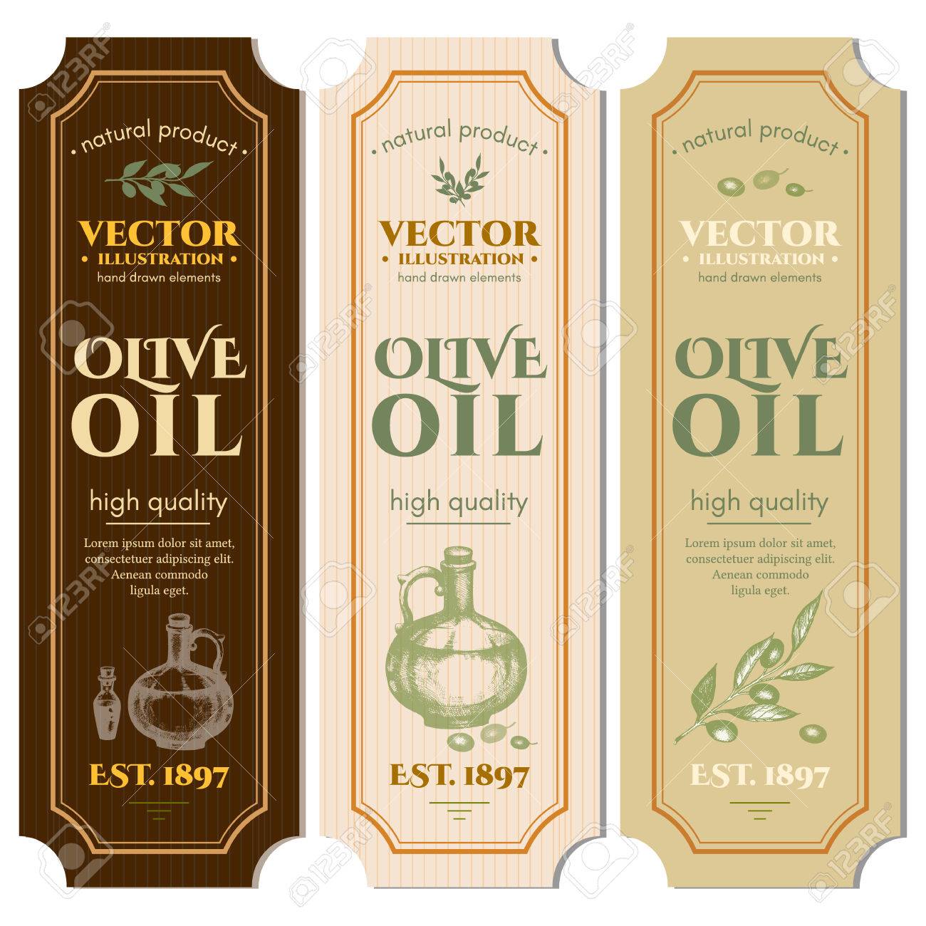 Labels olive oils hand drawn ink vector - 61054623 Labels olive oils hand drawn ink vector - 61054623