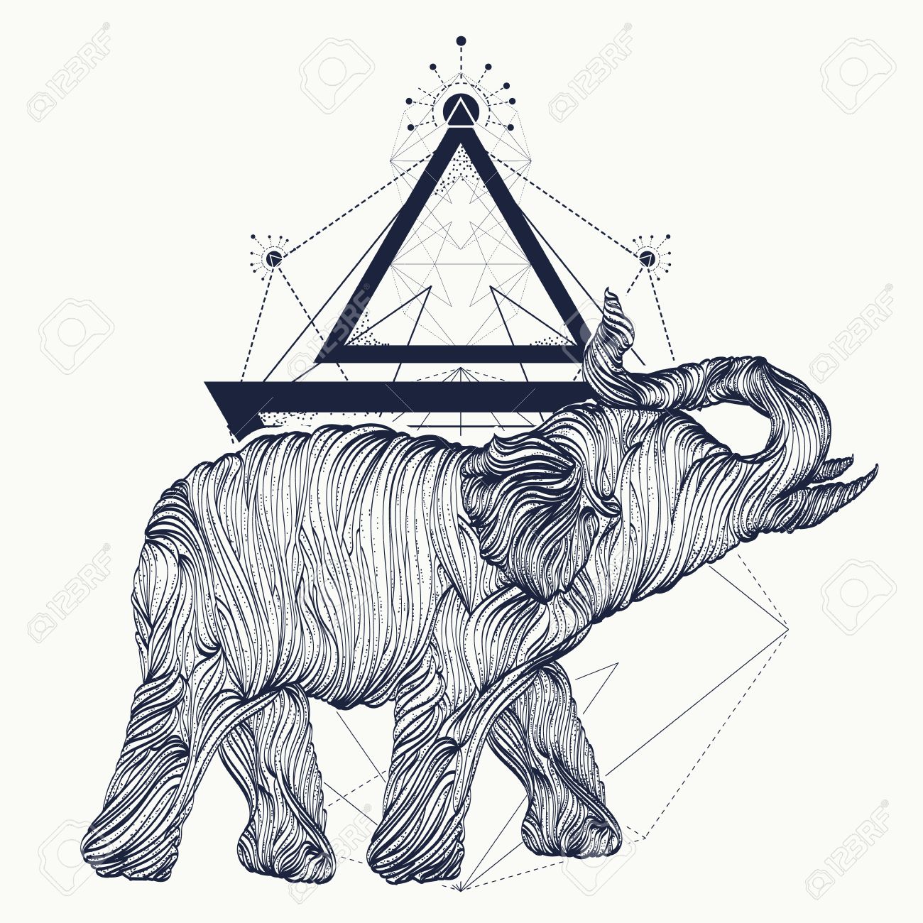 Elephant tattoo line art, dotwork sketch, elephant geometrical style t-shirt design. Symbol of meditation, tourism tattoo art - 67906482 Elephant tattoo line art, dotwork sketch, elephant geometrical style t-shirt design. Symbol of meditation, tourism tattoo art - 67906482