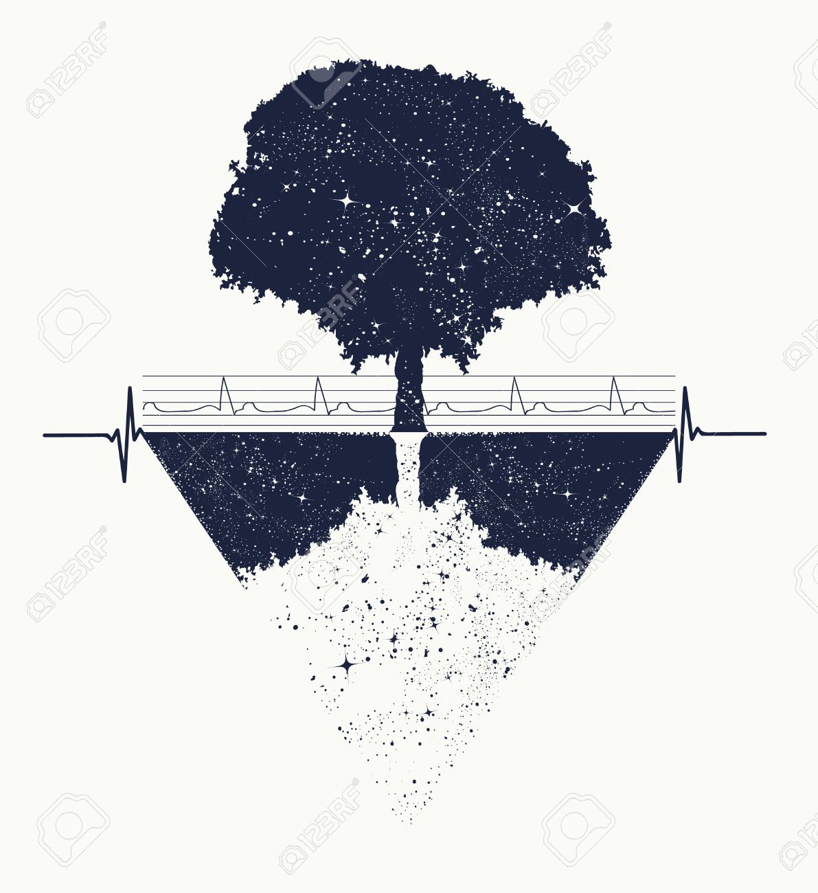 Tree of Life tattoo art, geometrical style, mystic tribal symbol, magic tree t-shirt design. Future and the past, symbol of life and death, magic tree tattoo boho style - 67906485 Tree of Life tattoo art, geometrical style, mystic tribal symbol, magic tree t-shirt design. Future and the past, symbol of life and death, magic tree tattoo boho style - 67906485