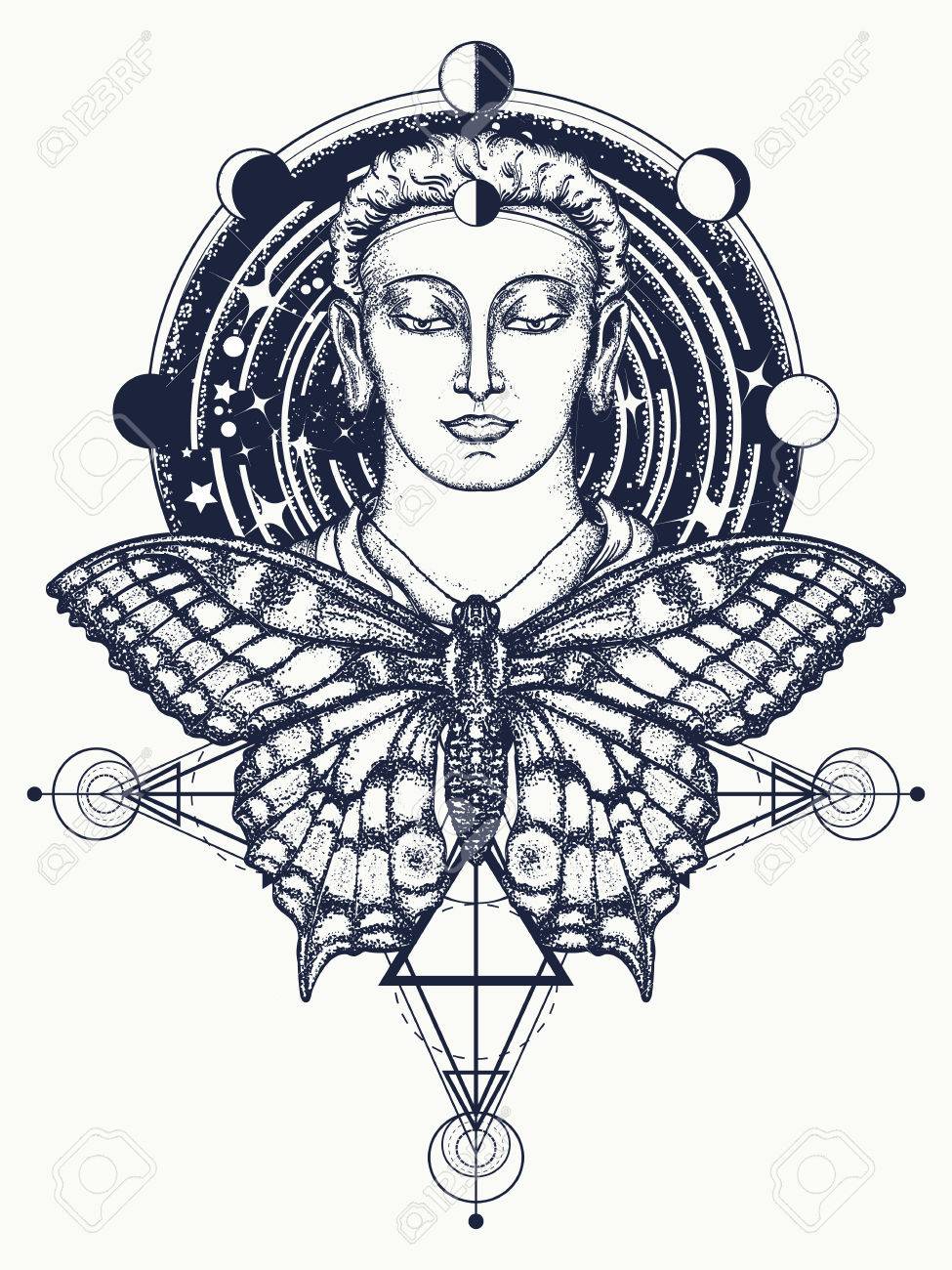 buddha and butterfly tattoo buddha face tattoo art symbol of buddha and butterfly tattoo buddha face tattoo art symbol of